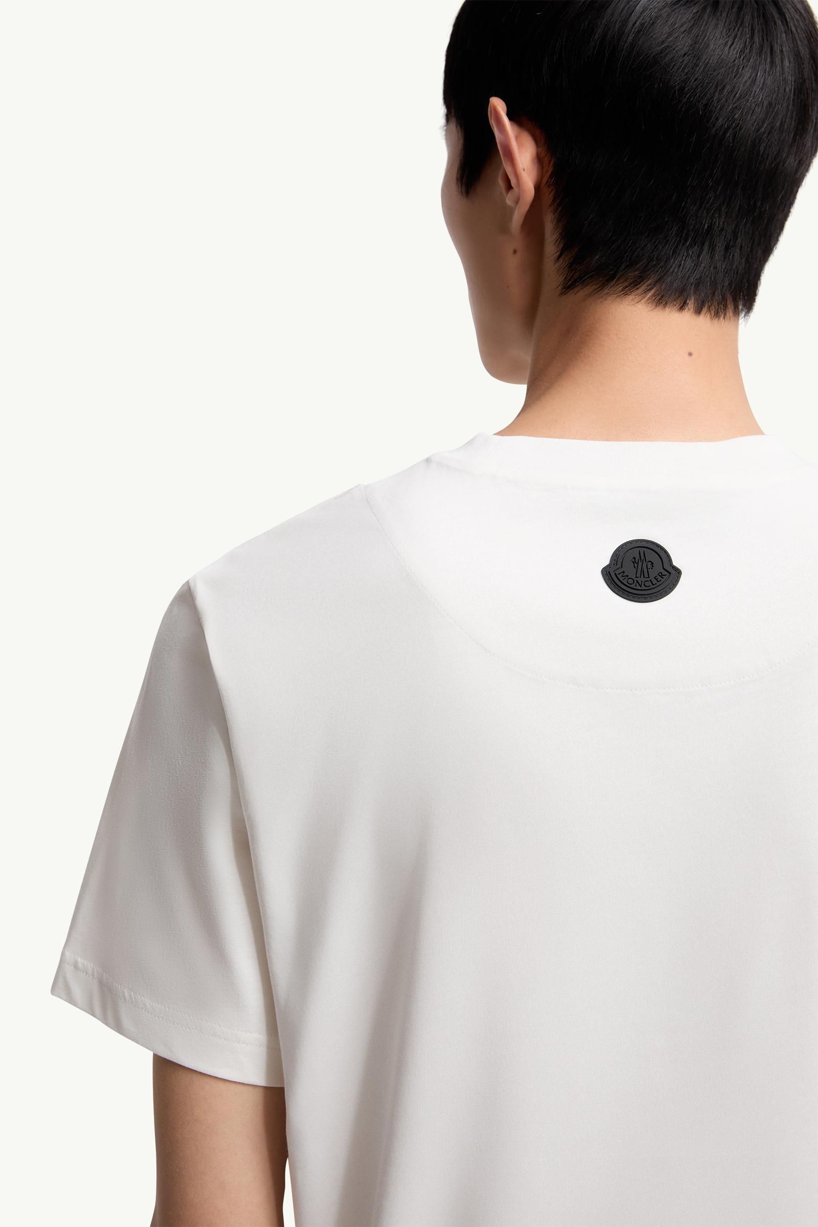 Moncler Three-Dimensional Logo Cotton T-Shirt White White