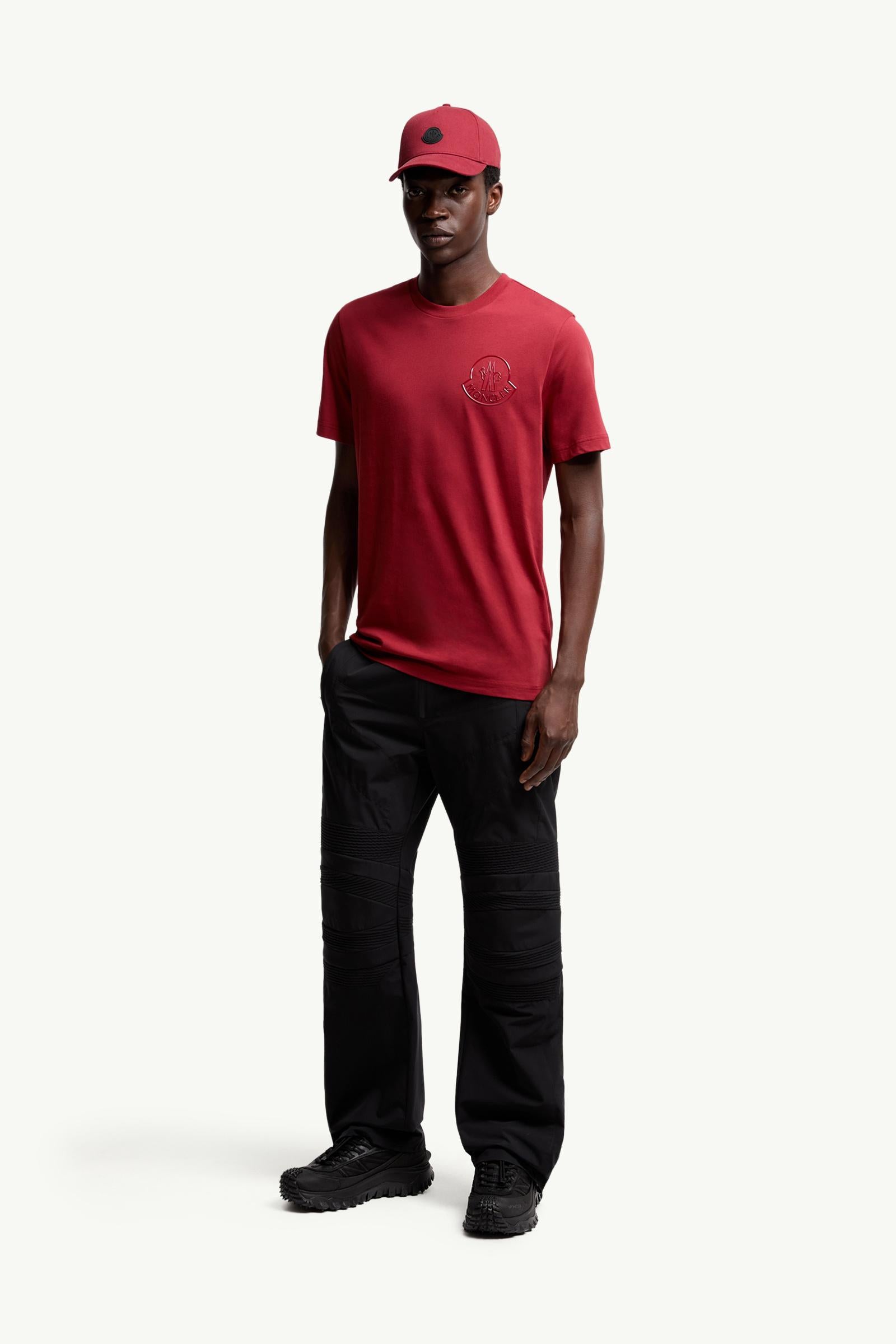 Moncler Three-Dimensional Logo Cotton T-Shirt Dark Red Dark Red