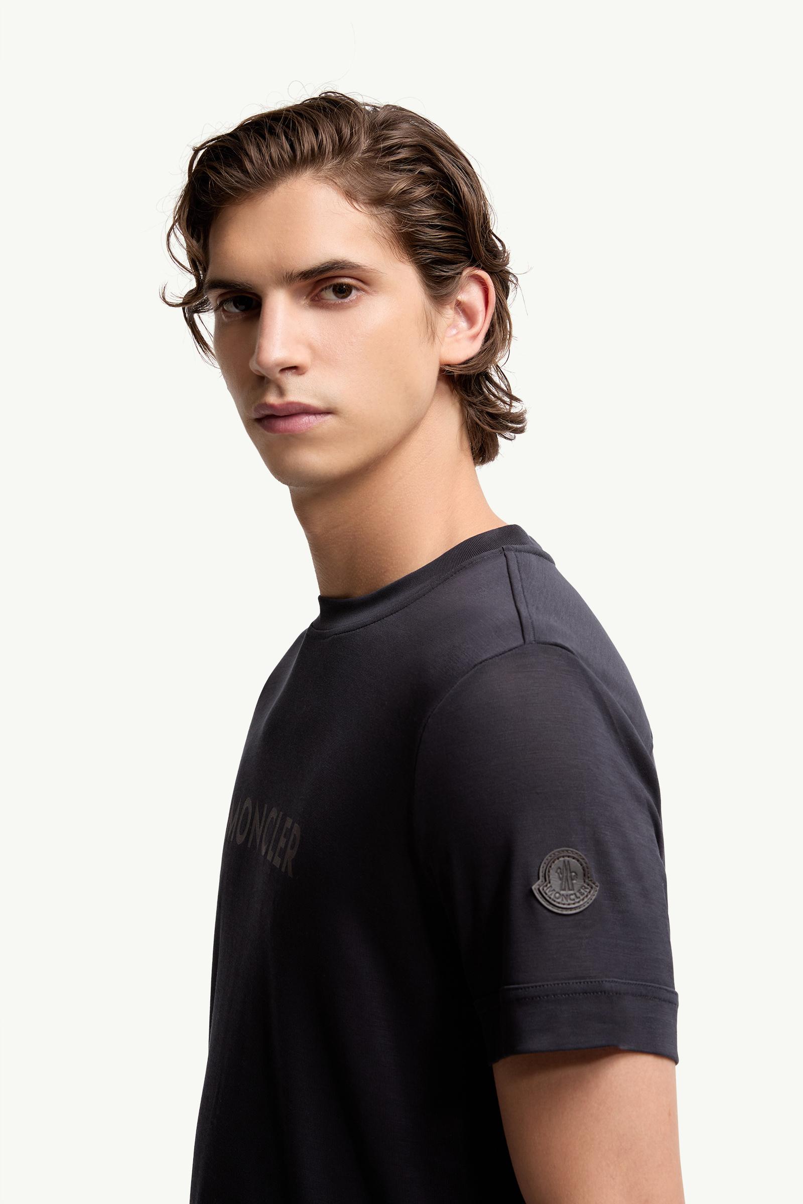 Moncler Logo T-Shirt Navy Blue Navy Blue