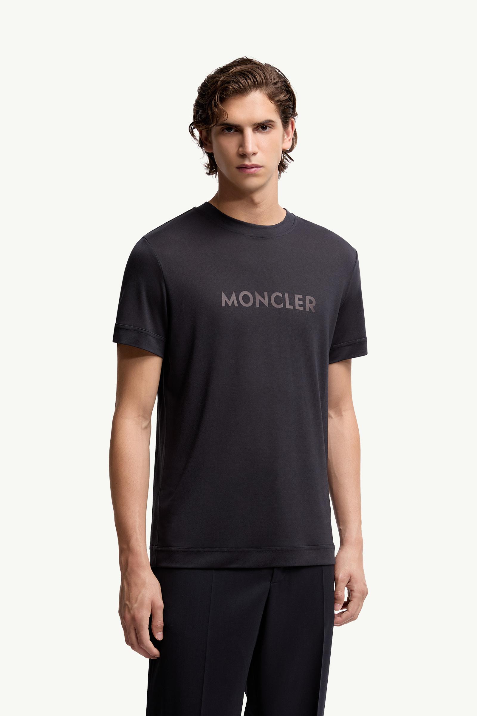 Moncler Logo T-Shirt Navy Blue Navy Blue