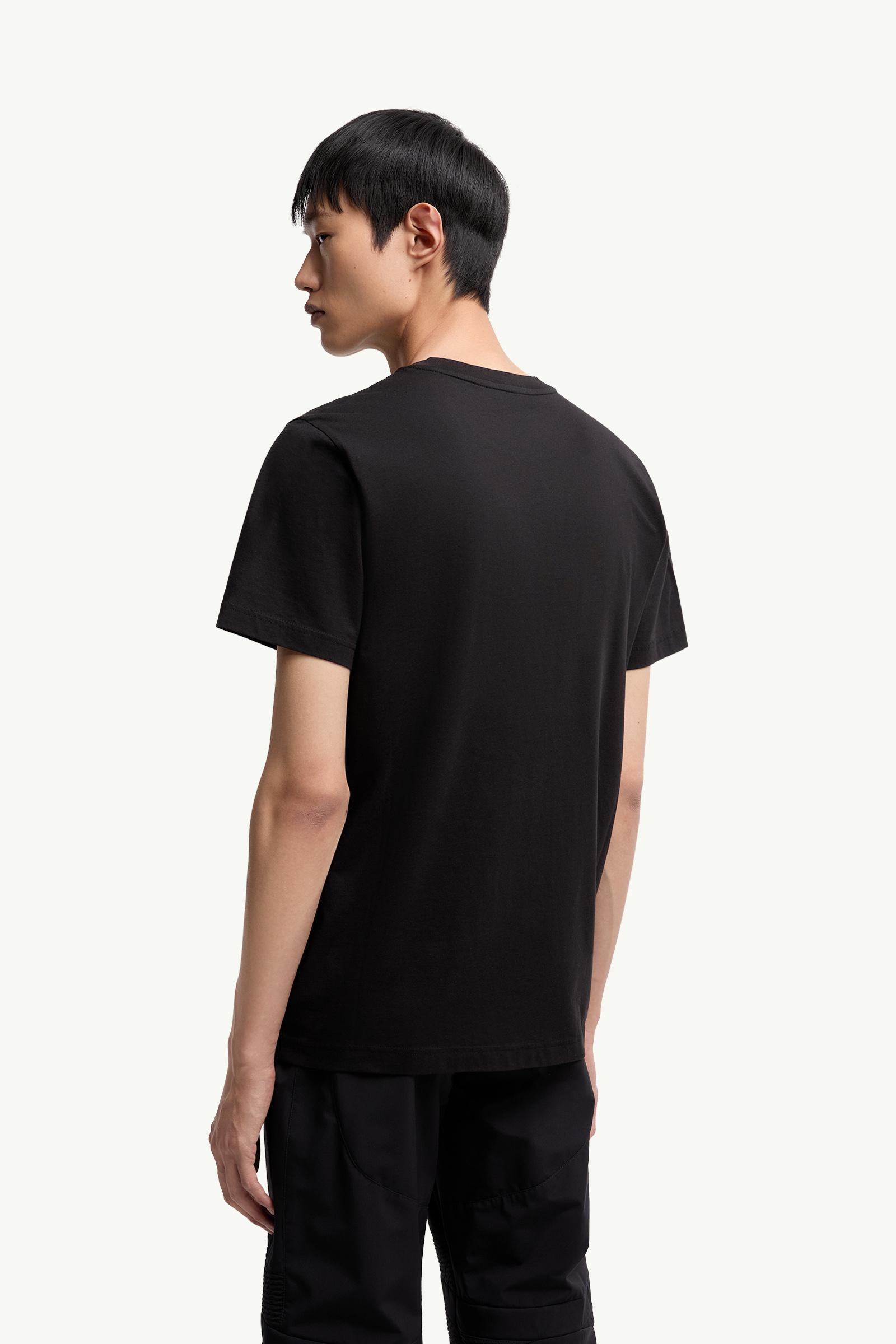 Moncler Cotton T-Shirt Black Black