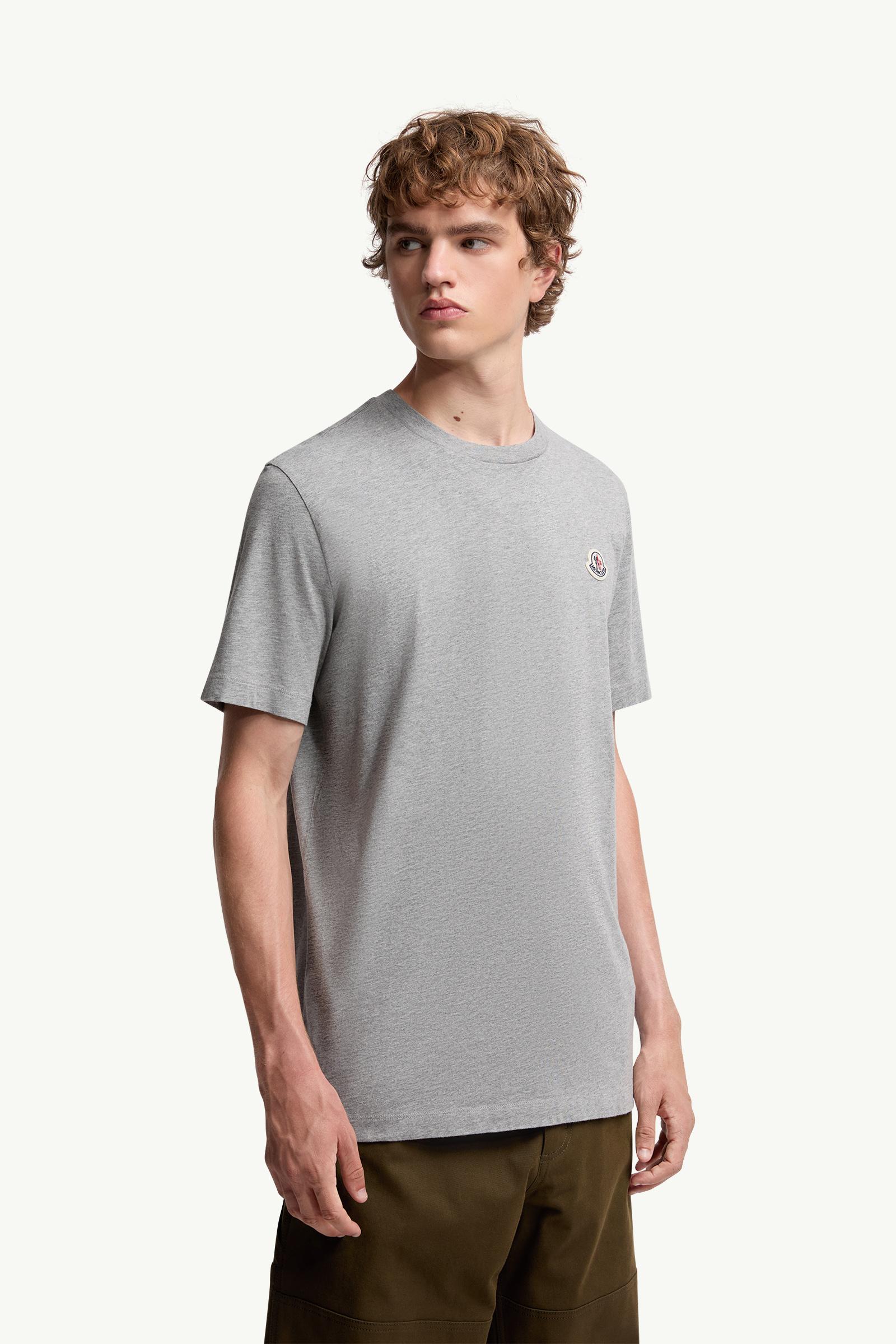 Moncler Logo Patch Cotton T-Shirt (Pack Of Three) White & Black & Grey White & Black & Grey