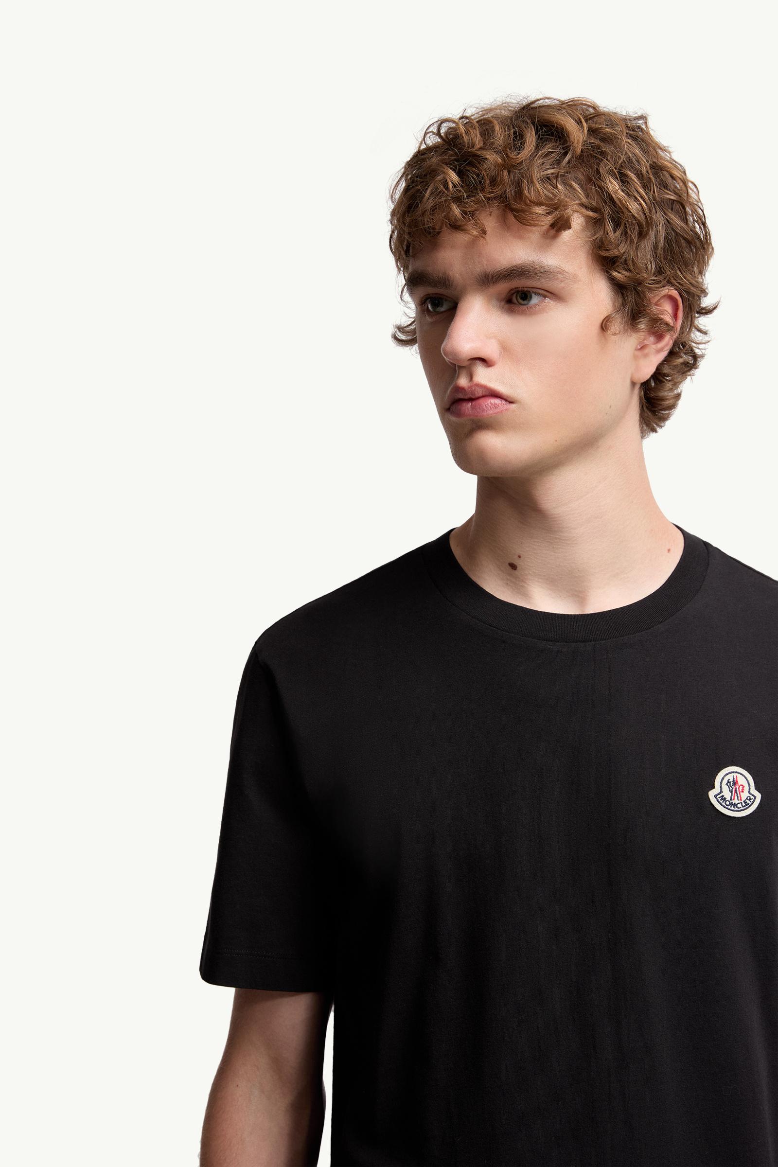 Moncler Logo Patch Cotton T-Shirt (Pack Of Three) Black Black