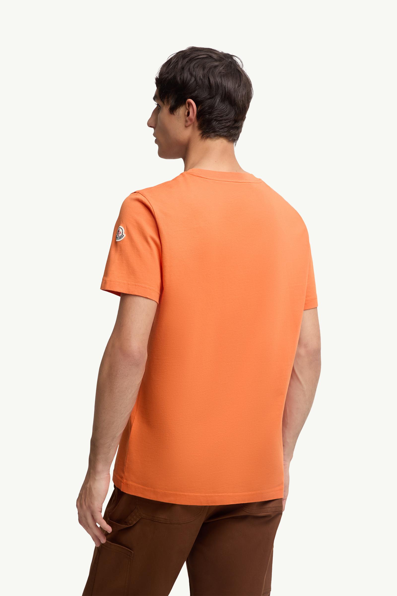 Moncler Monogram Cotton T-Shirt Orange Orange