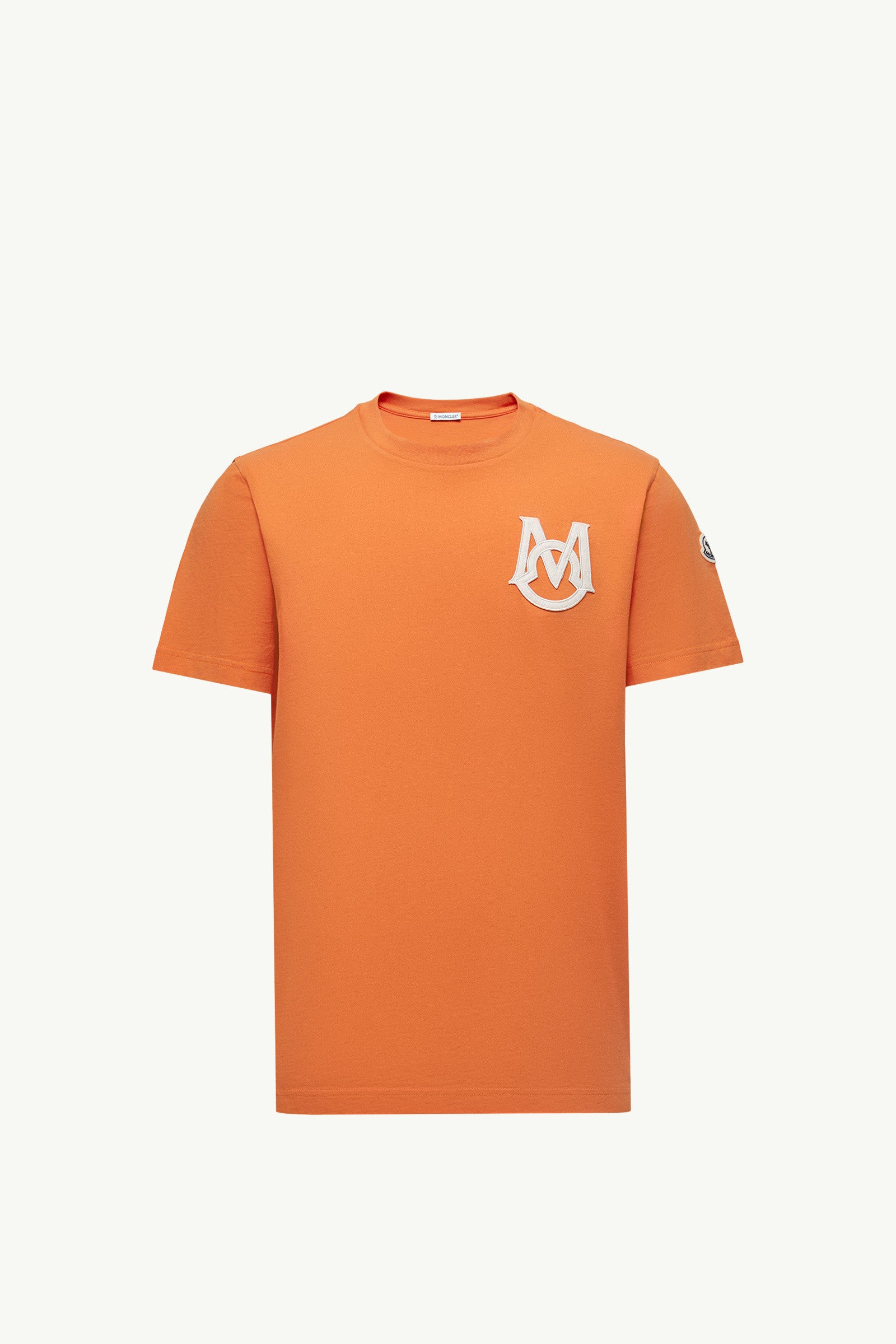 Moncler Monogram Cotton T-Shirt Orange Orange