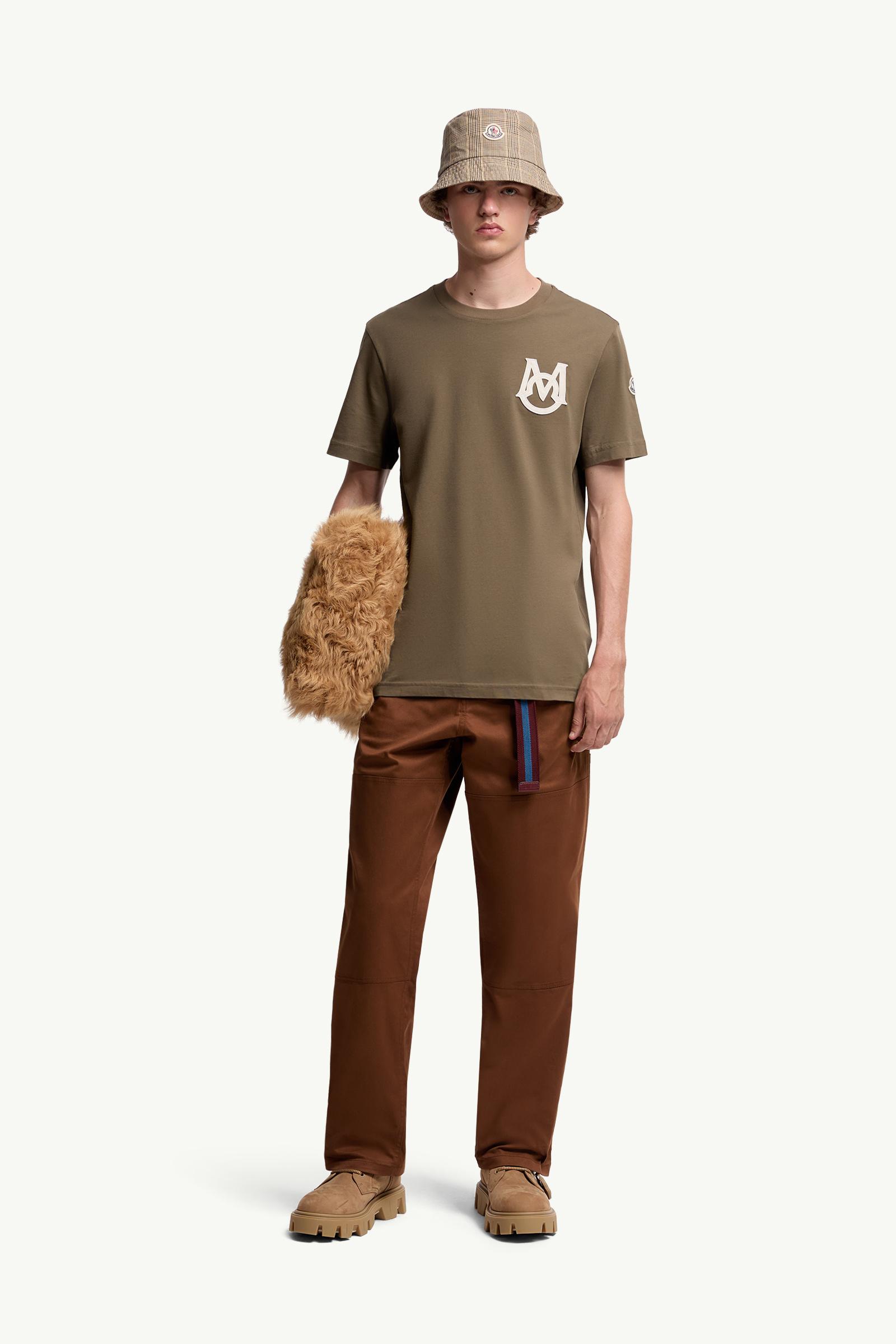 Moncler Monogram Cotton T-Shirt Olive Green Olive Green