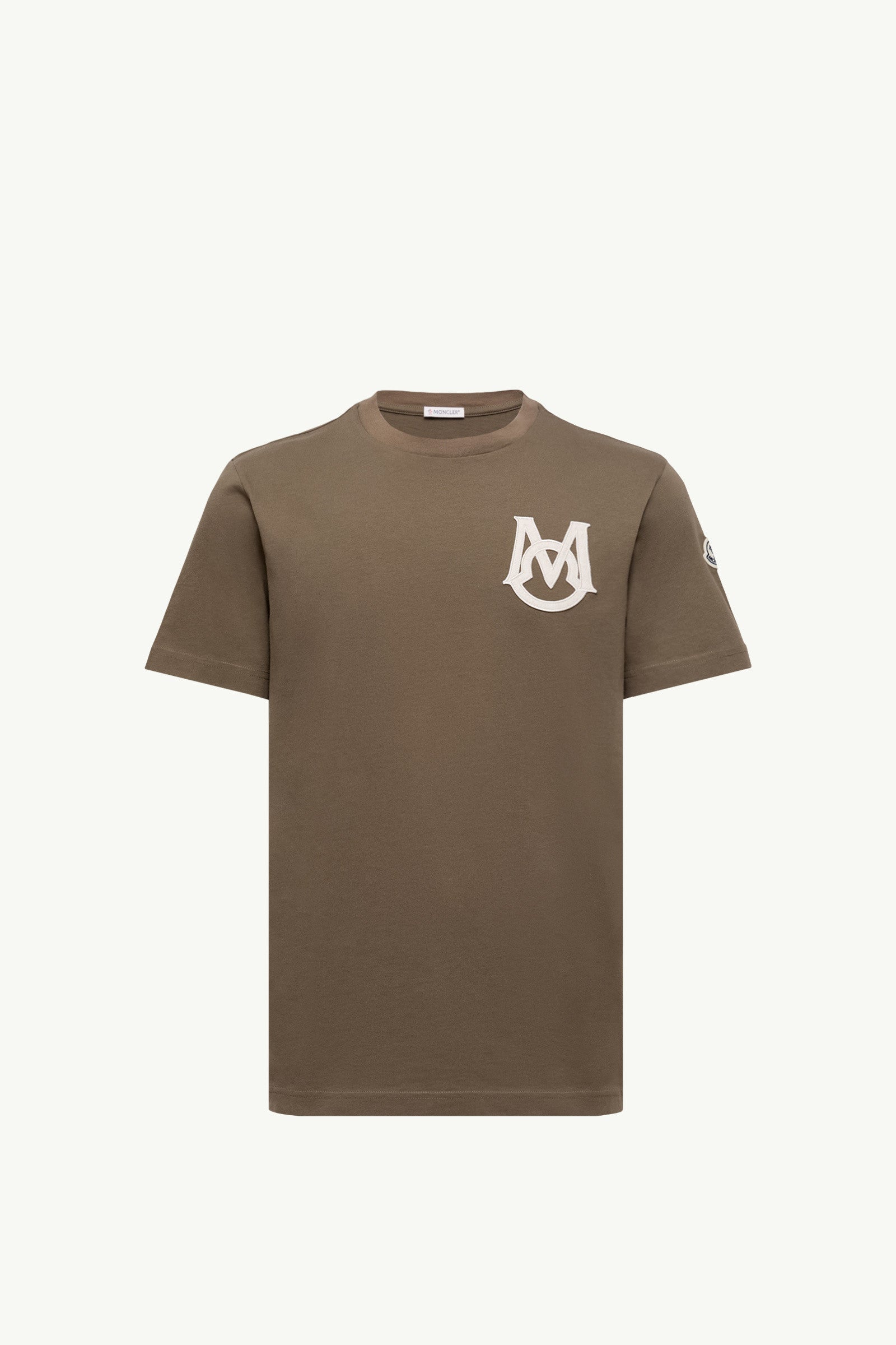 Moncler Monogram Cotton T-Shirt Olive Green Olive Green