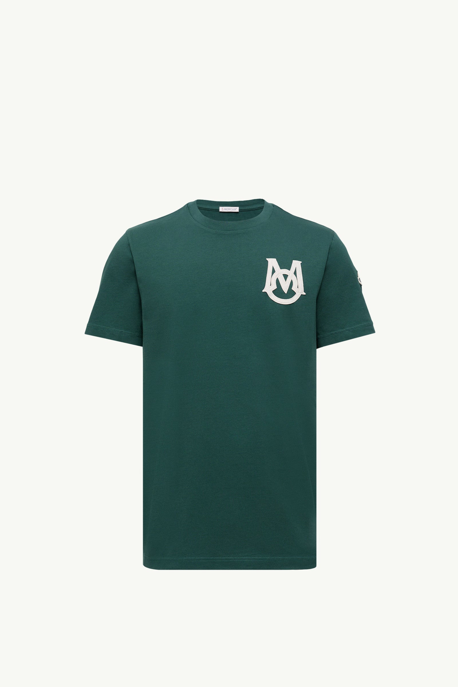 Moncler Monogram Cotton T-Shirt Leaf Green Leaf Green