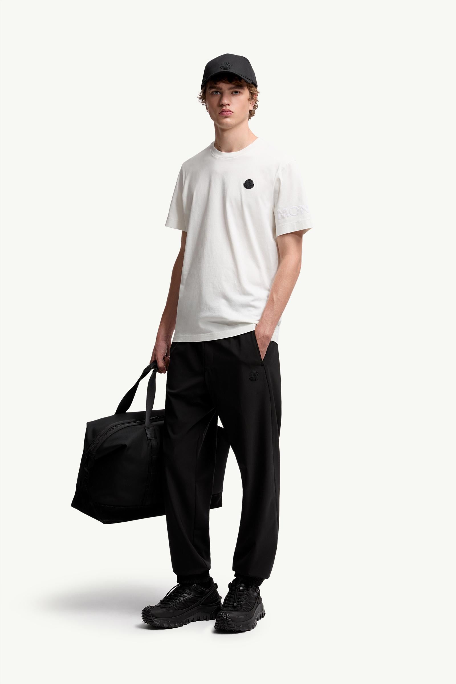 Moncler Logo Cotton T-Shirt White White