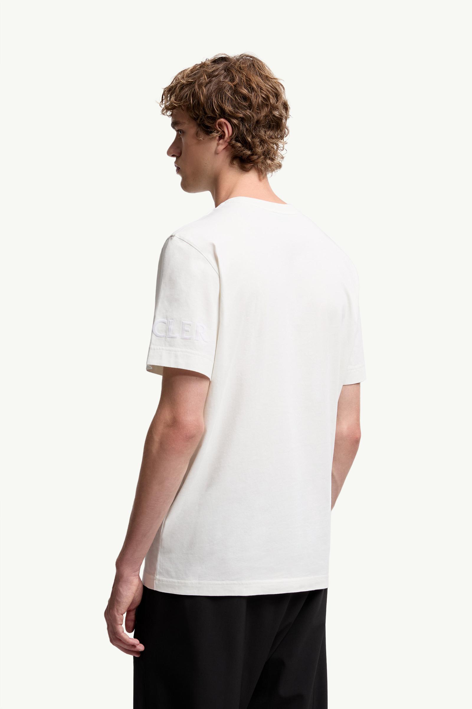 Moncler Logo Cotton T-Shirt White White