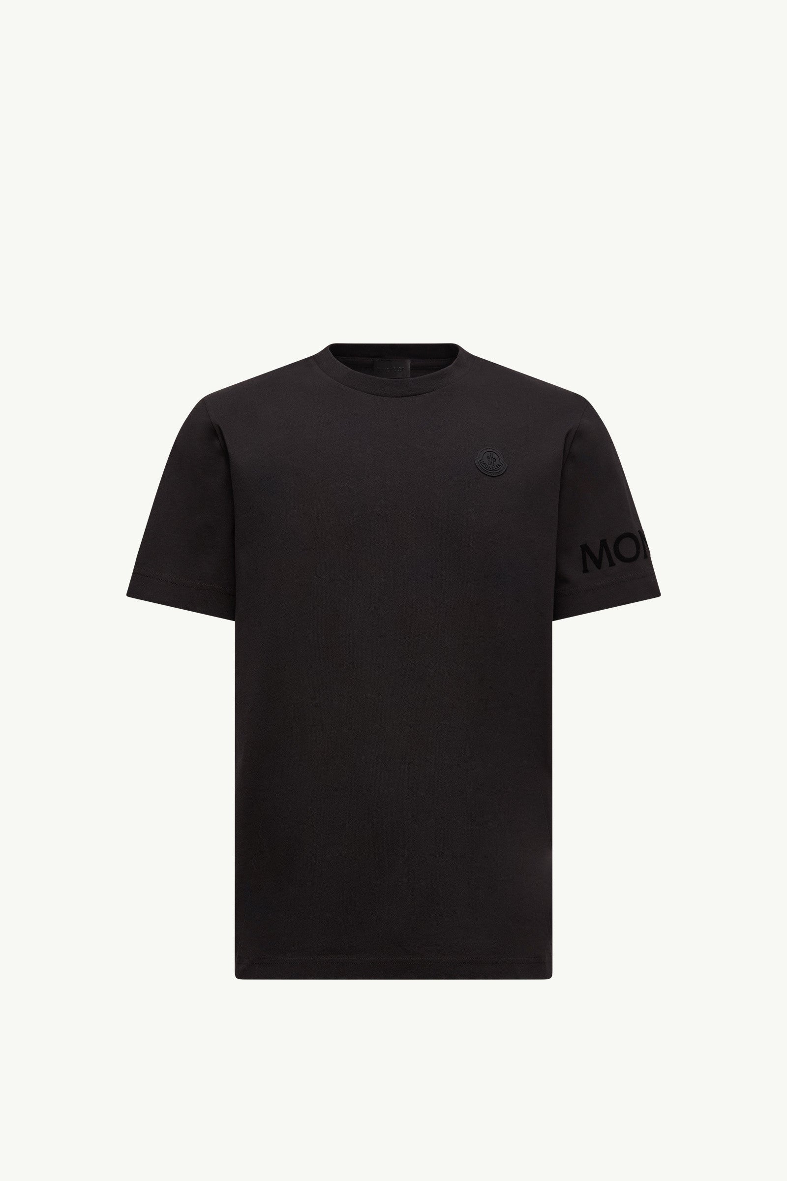 Moncler Logo Cotton T-Shirt Black Black