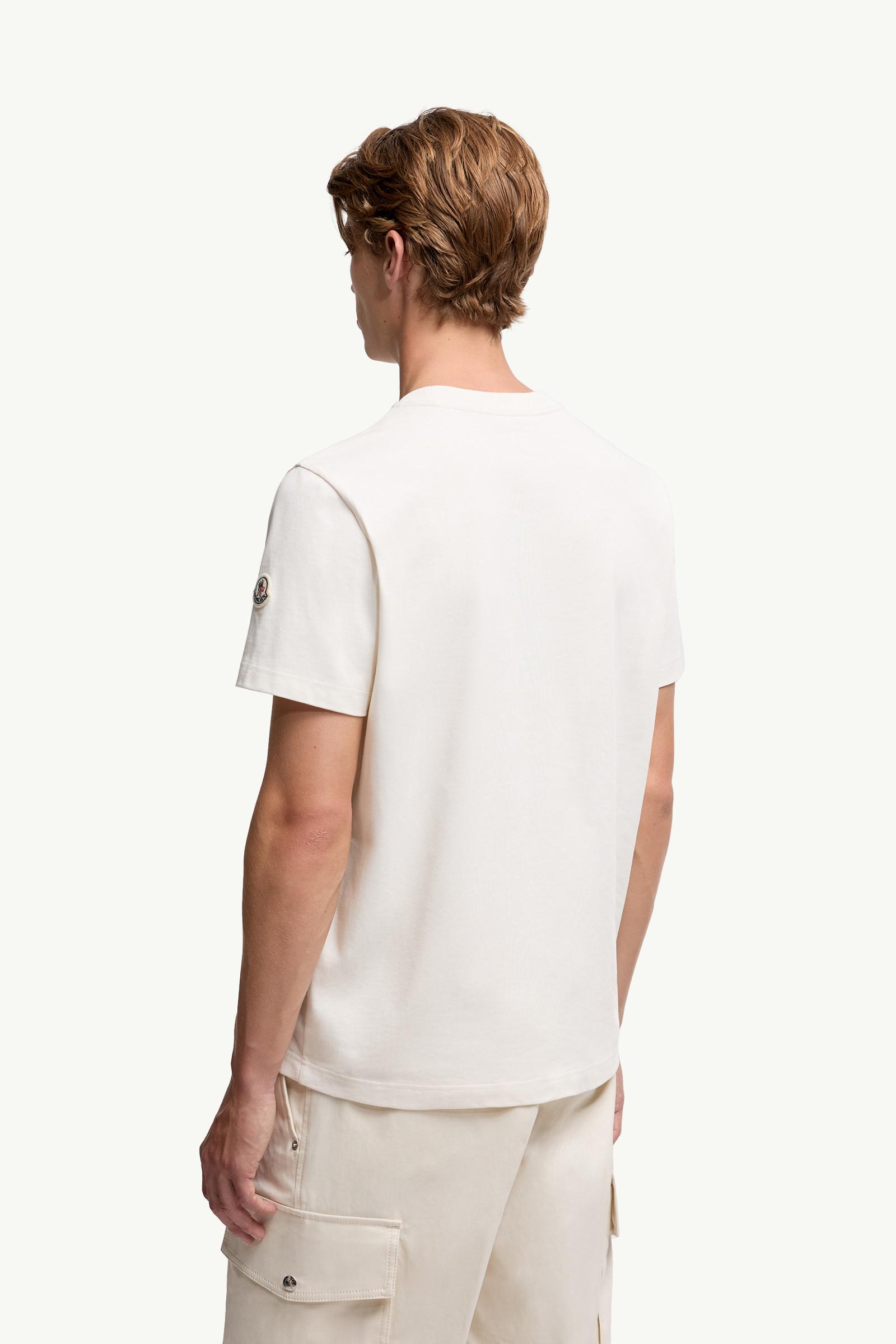 Moncler Logo Cotton T-Shirt White White