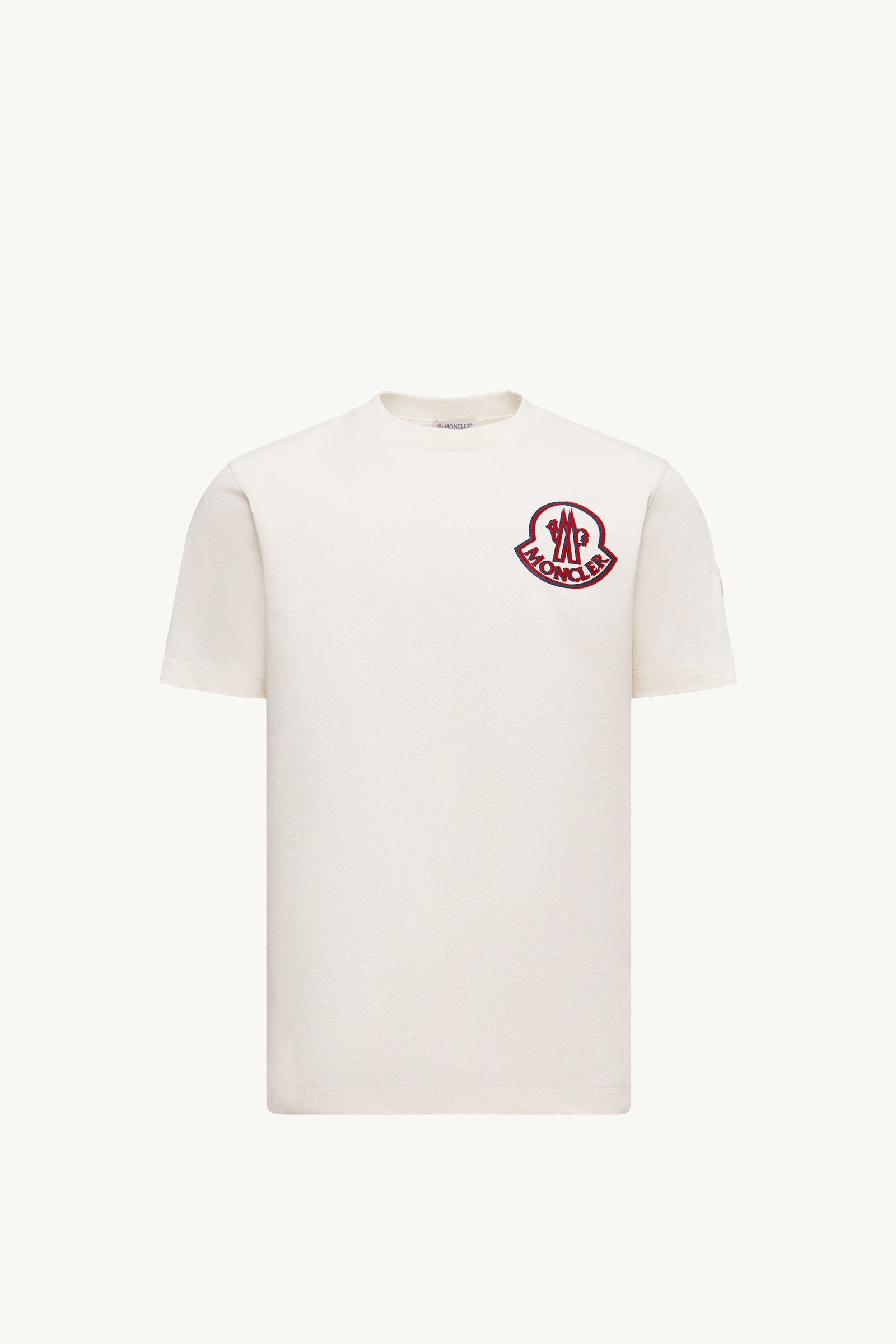 Moncler Logo Cotton T-Shirt White White