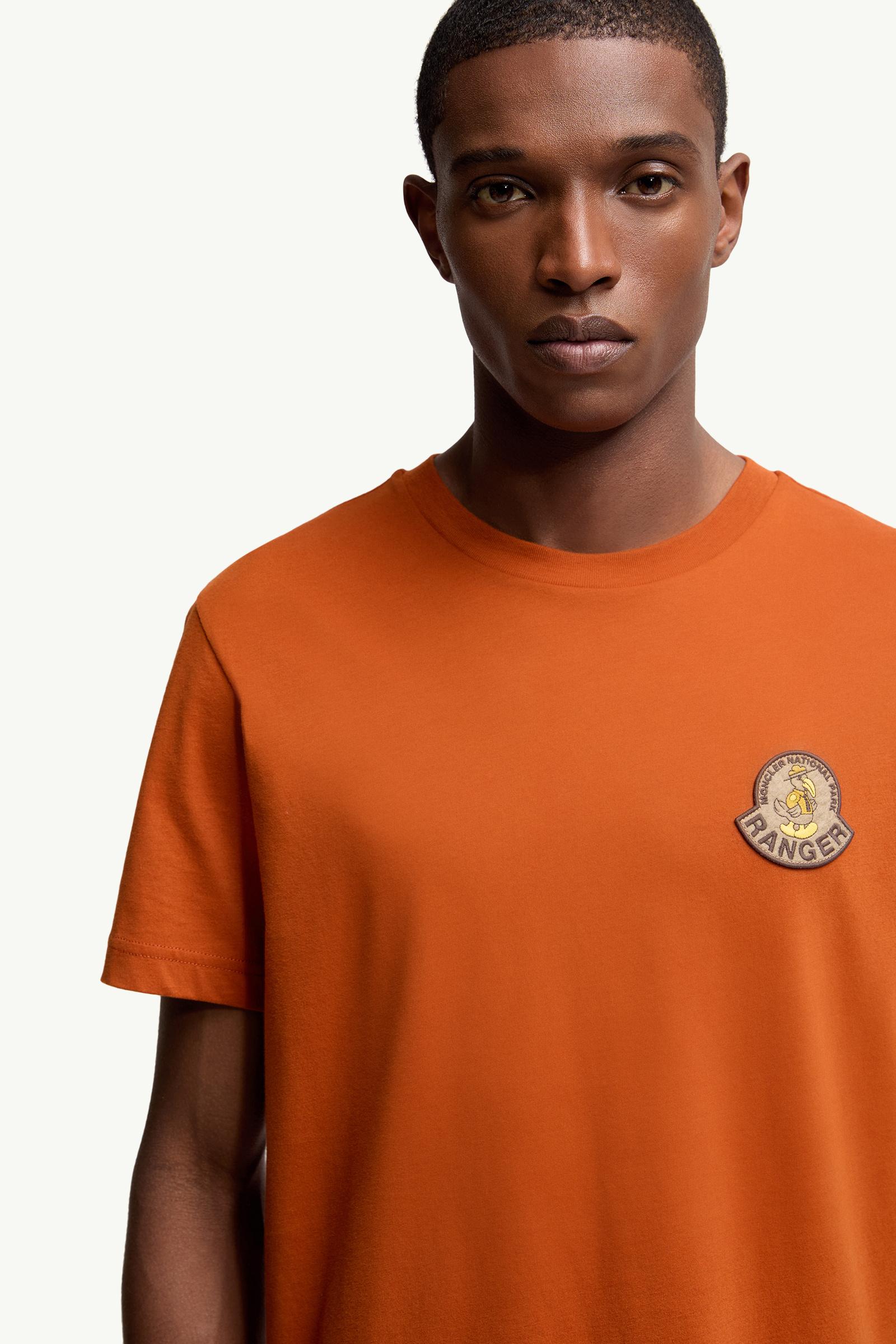 Moncler Mon Duck Logo Cotton T-Shirt Orange Orange