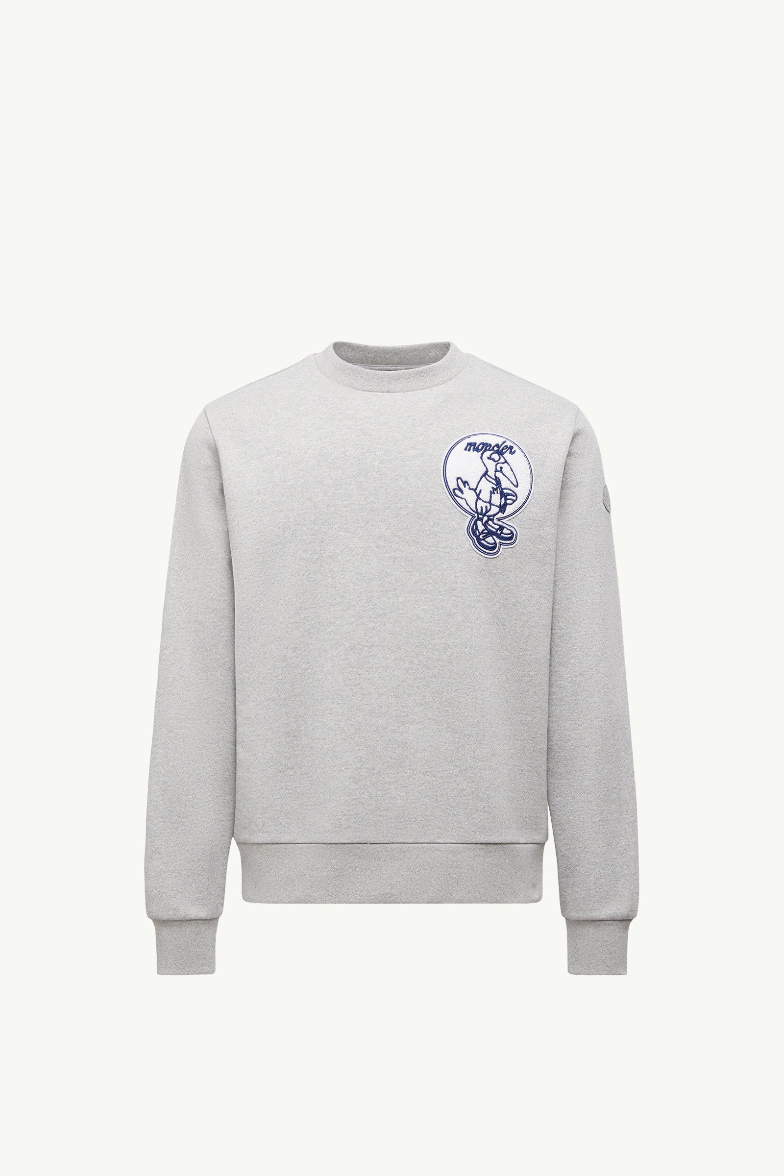 Moncler Mascot Patch Cotton Sweatshirt Grey Grey