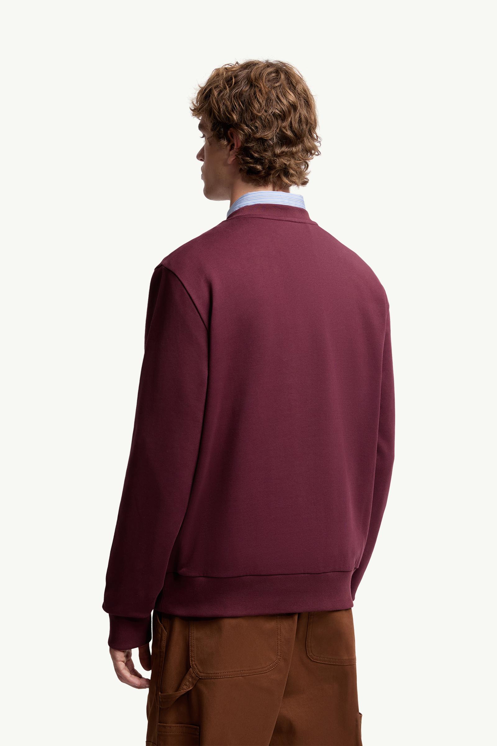 Moncler Logo Cotton Sweatshirt Burgundy Burgundy