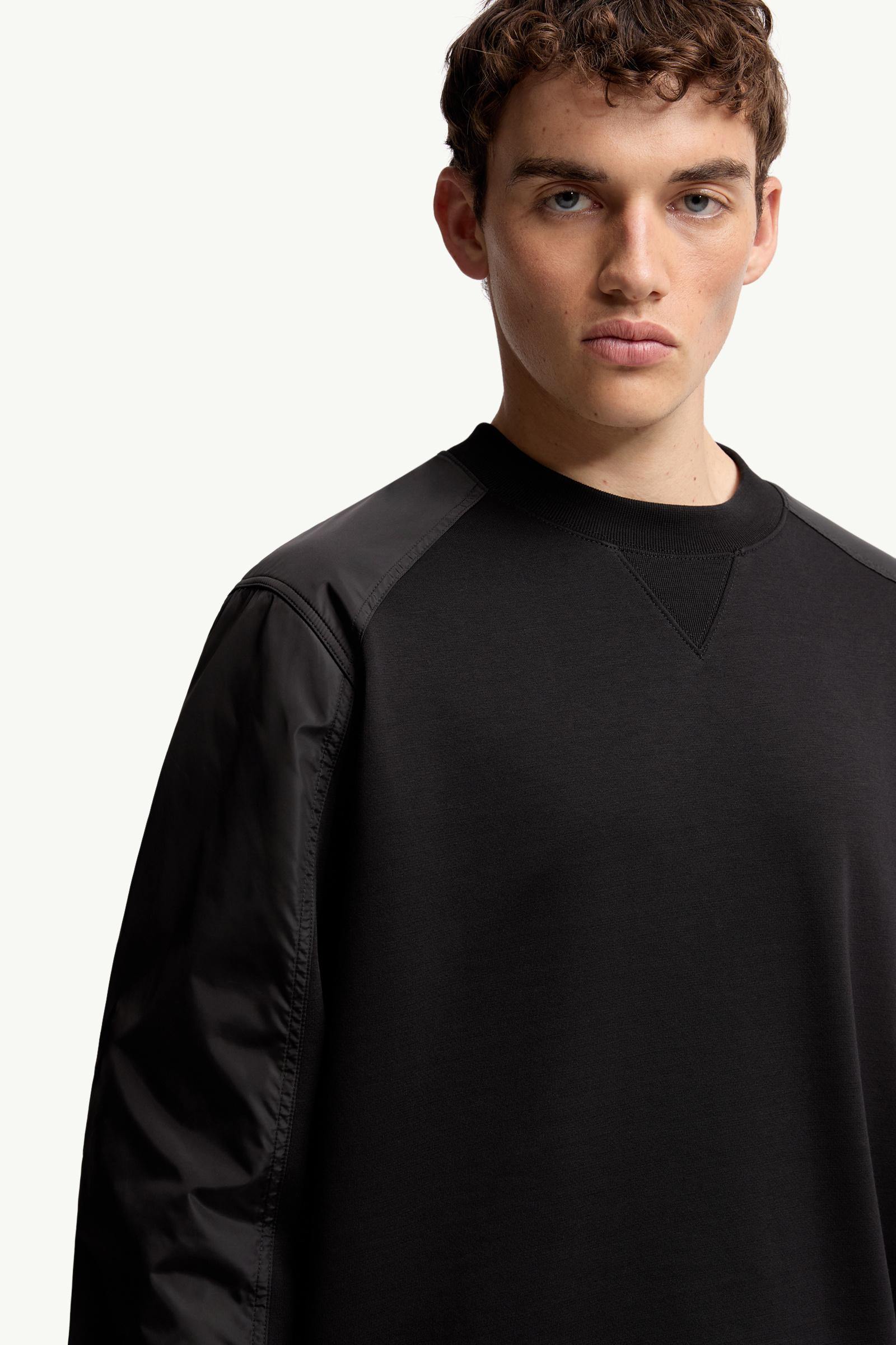 Moncler Cotton Blend Sweatshirt Black Black