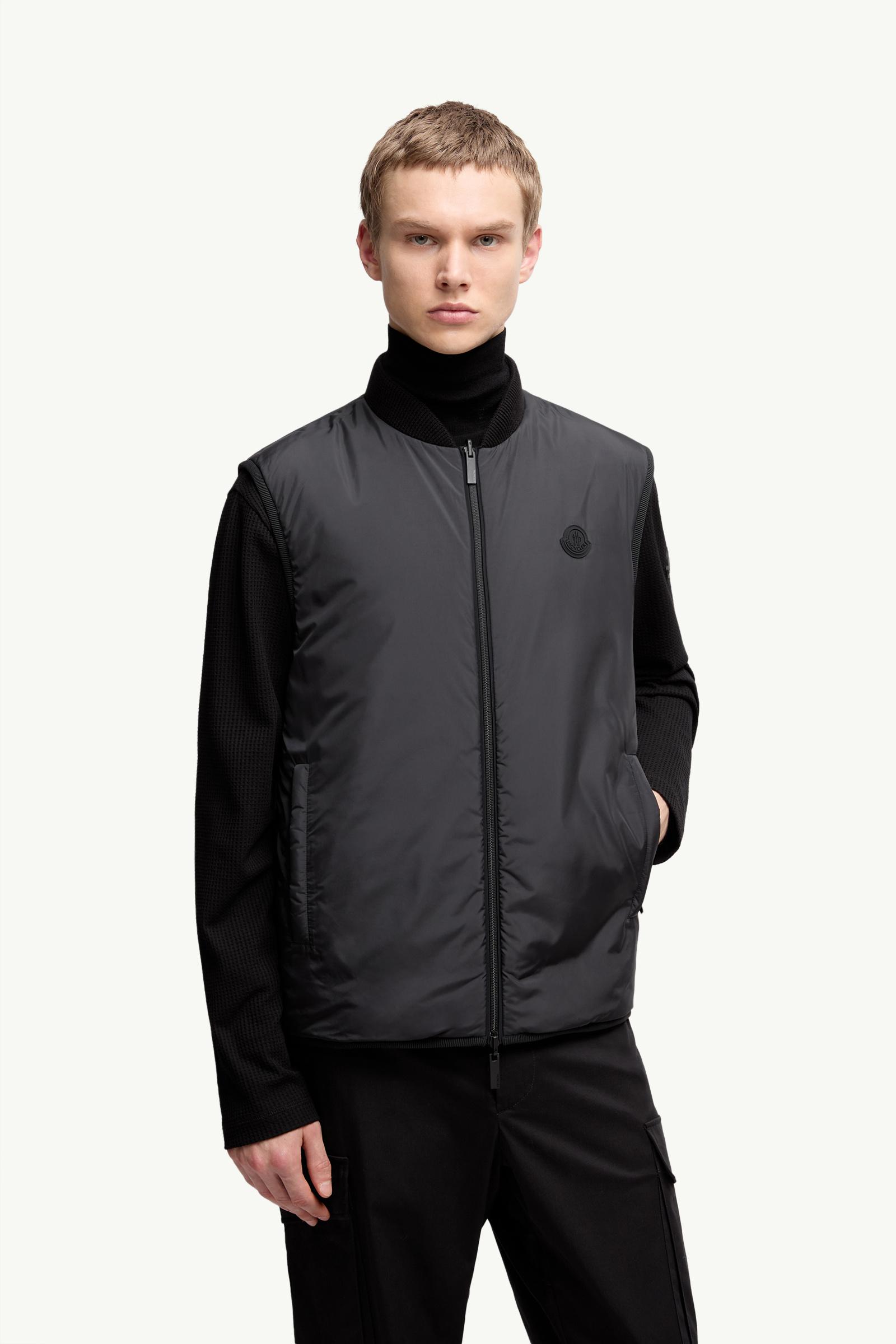 Moncler Reversible Padded Vest Black Black