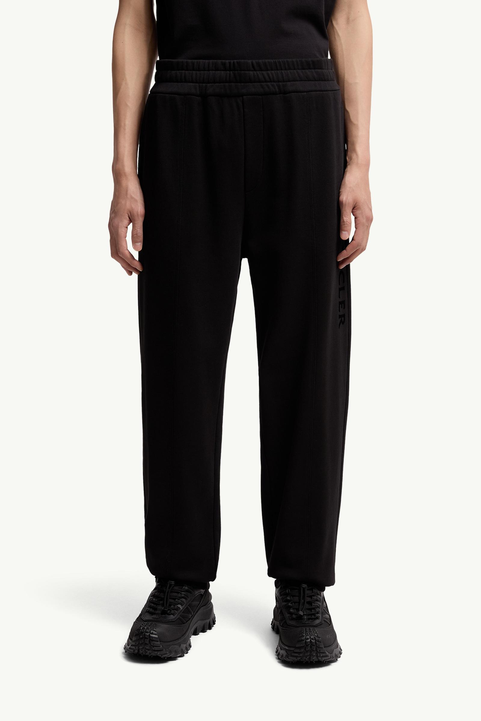 Moncler Cotton Sweatpants Black Black