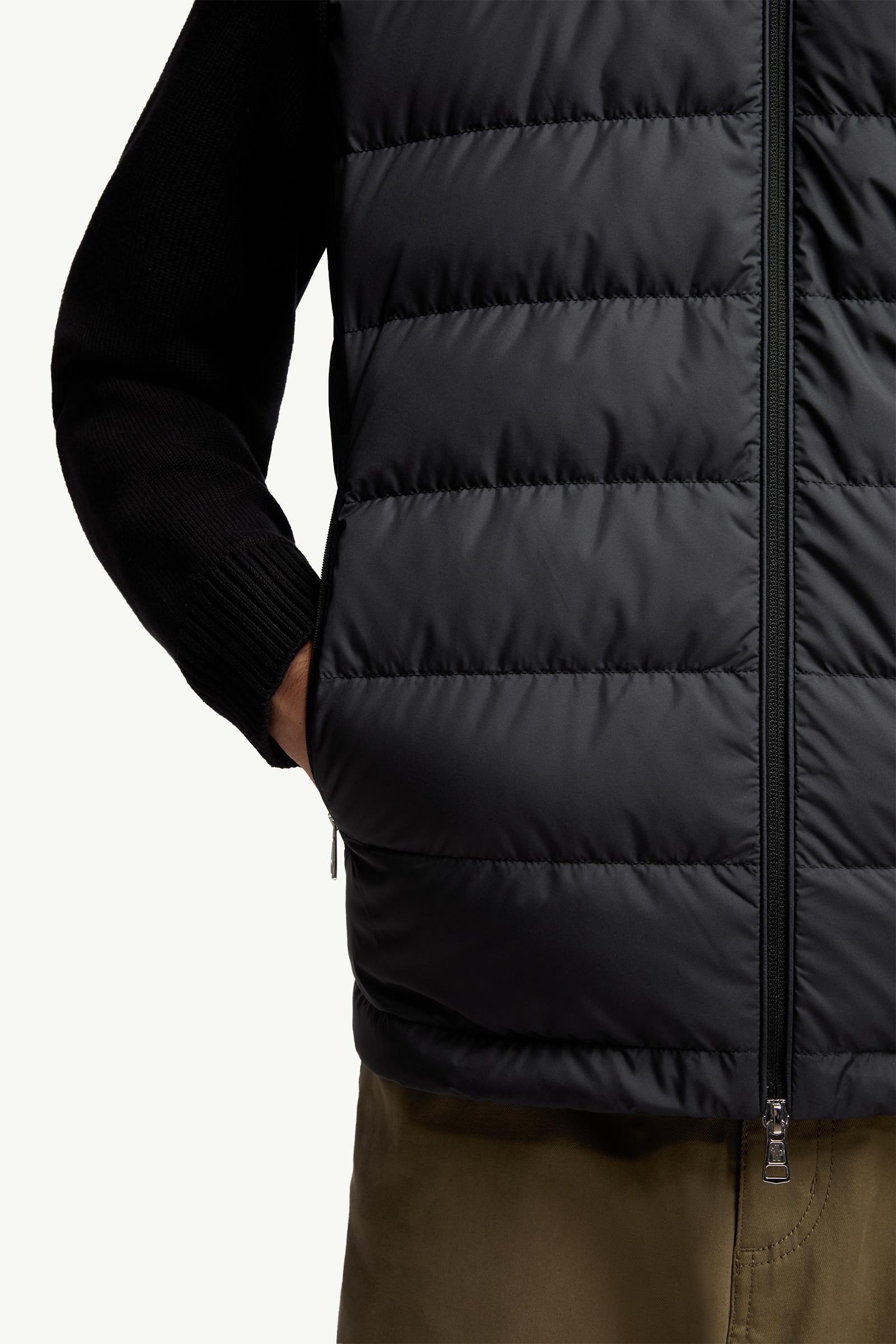 Moncler Padded Zip-Up Cotton Cardigan Black Black