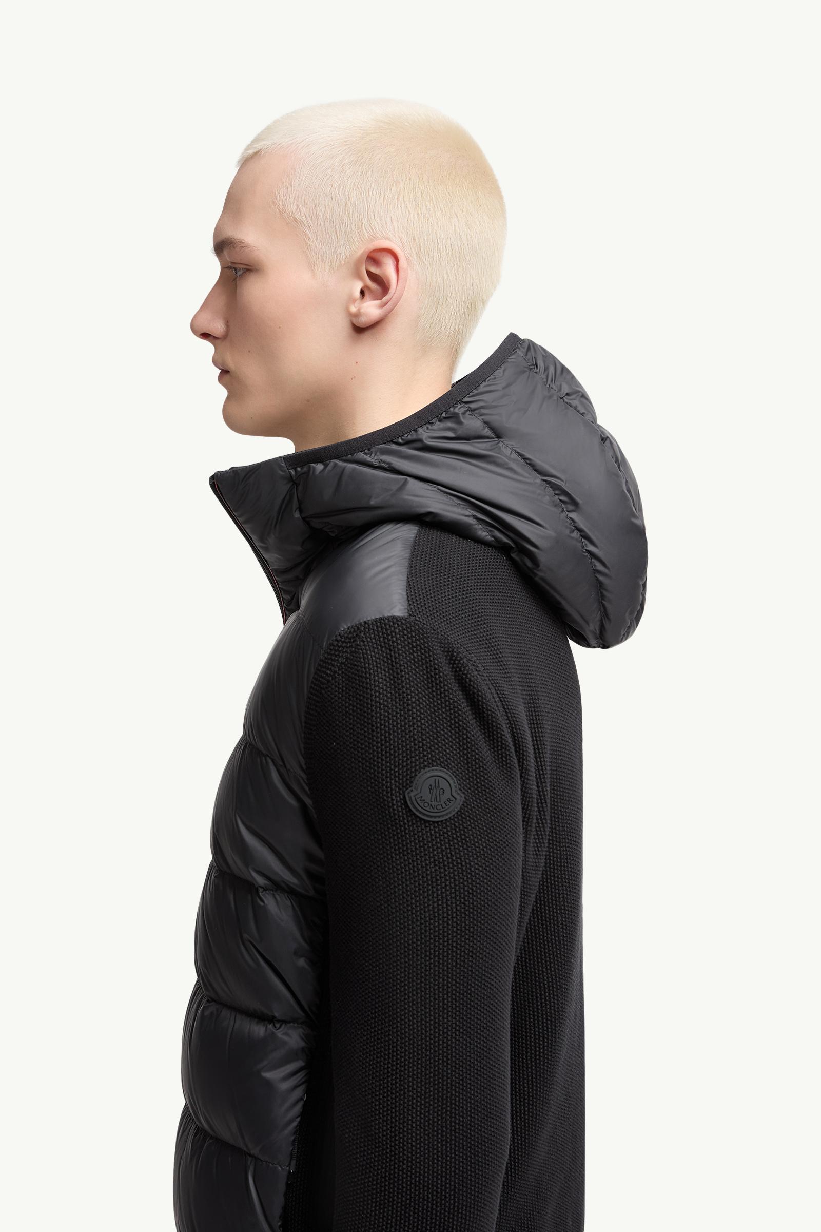 Moncler Padded Cotton Zip-Up Hoodie Black Black