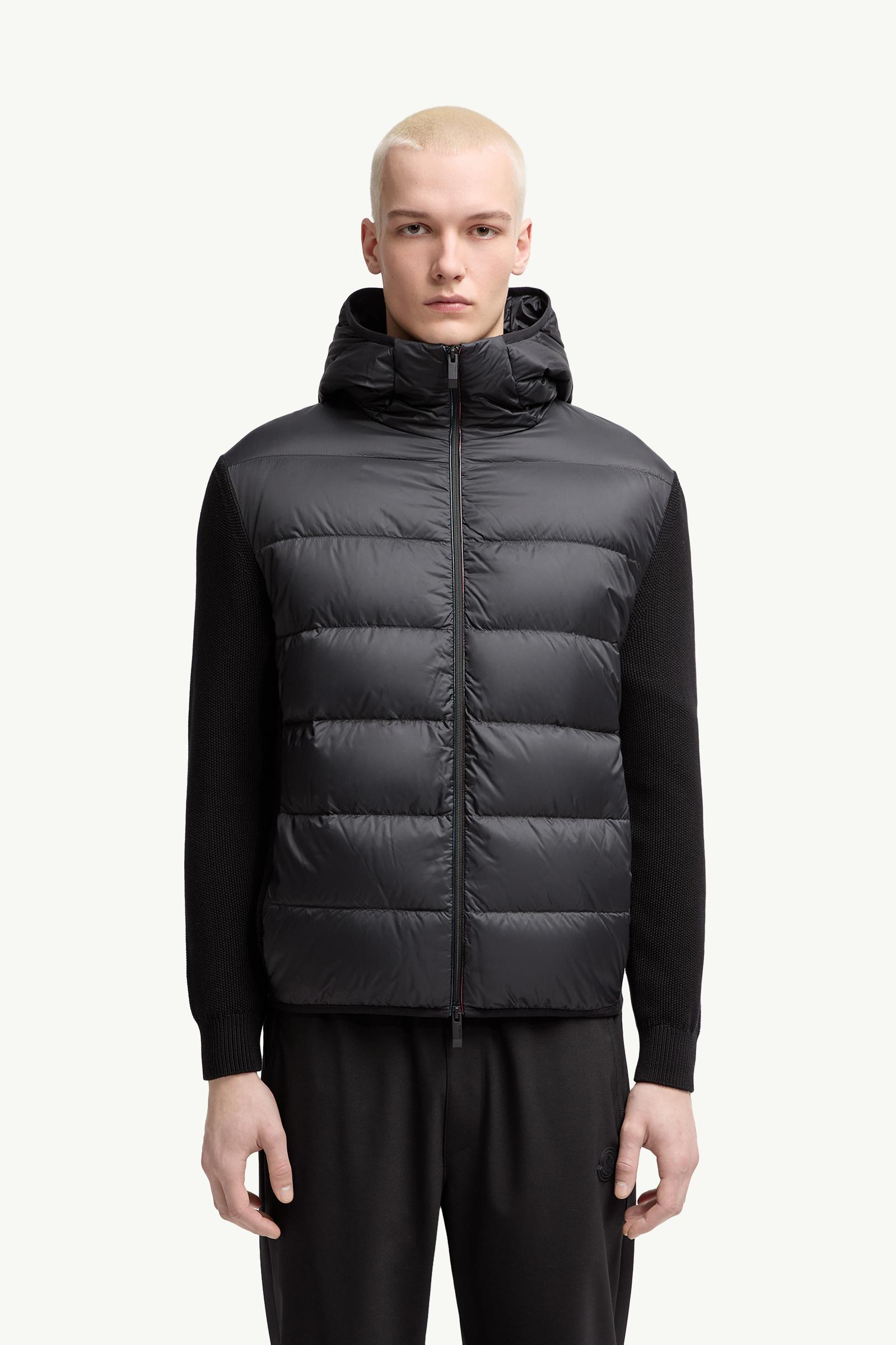Moncler Padded Cotton Zip-Up Hoodie Black Black