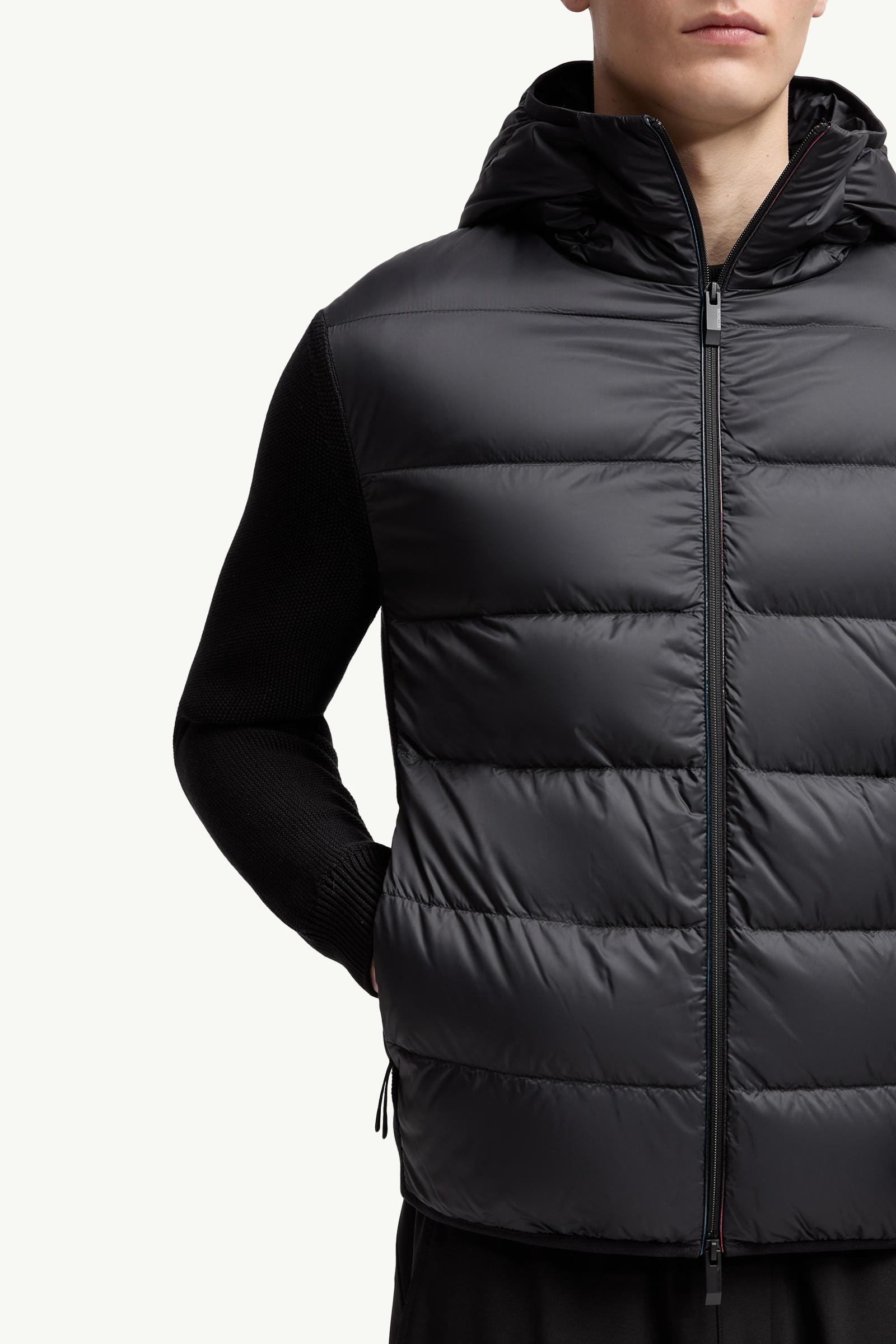 Moncler Padded Cotton Zip-Up Hoodie Black Black