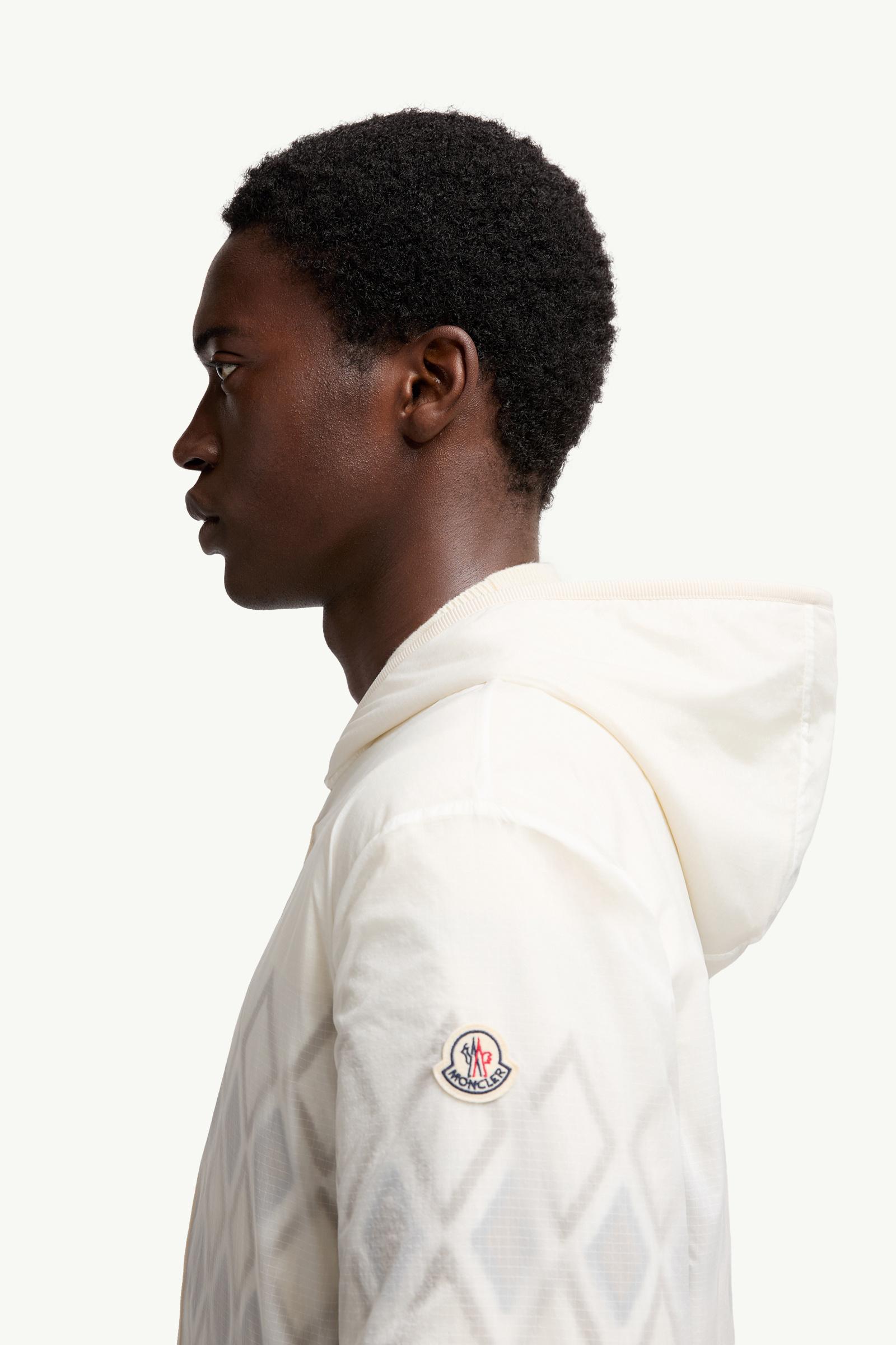 Moncler Reversible Wool Zip-Up Hoodie White & Green White & Green