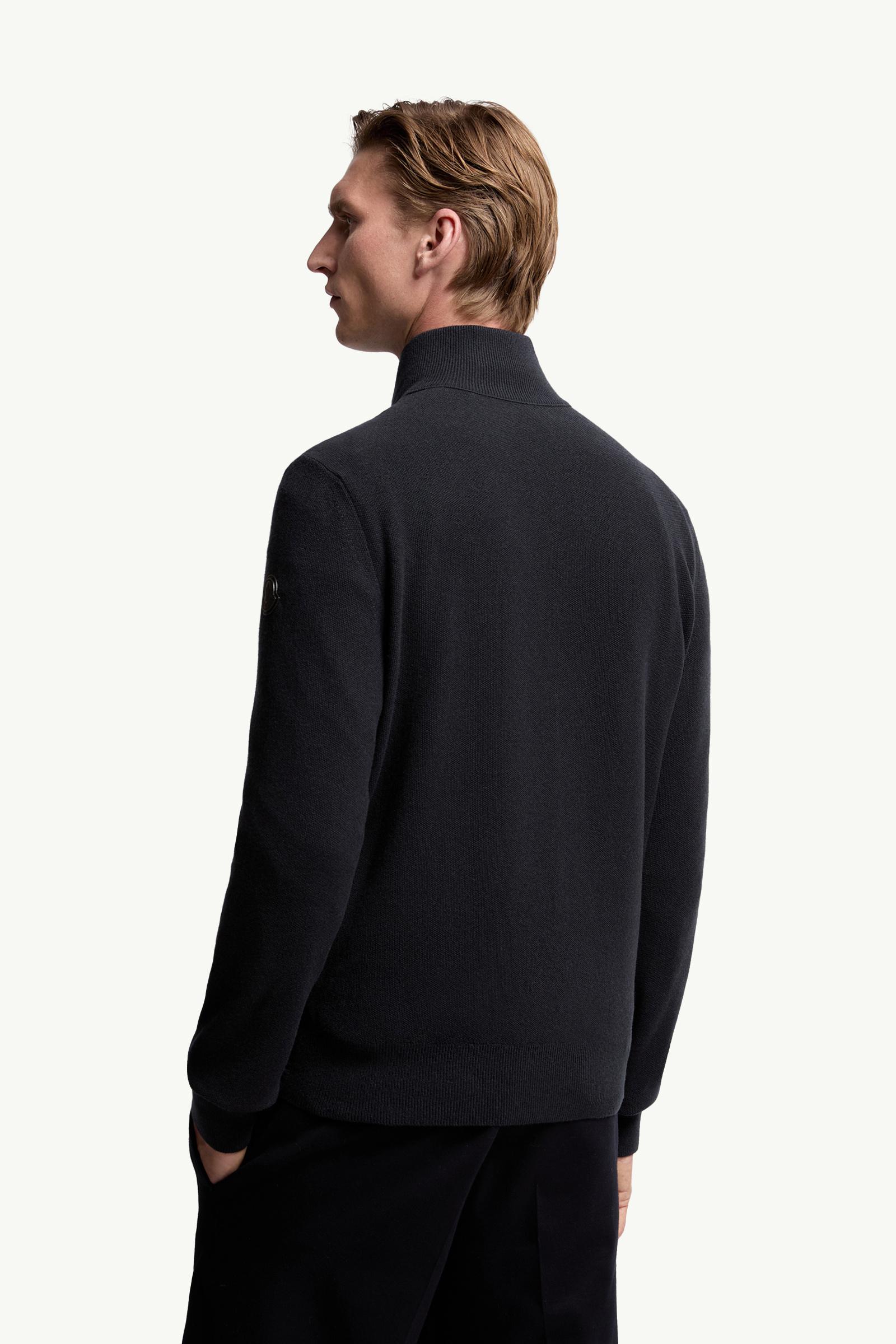 Moncler Padded Wool & Cashmere Zip-Up Cardigan Blue Blue