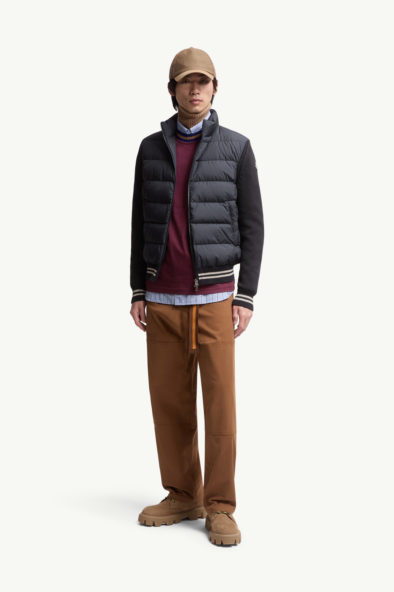 Moncler Padded Cotton Cardigan Navy Blue Navy Blue