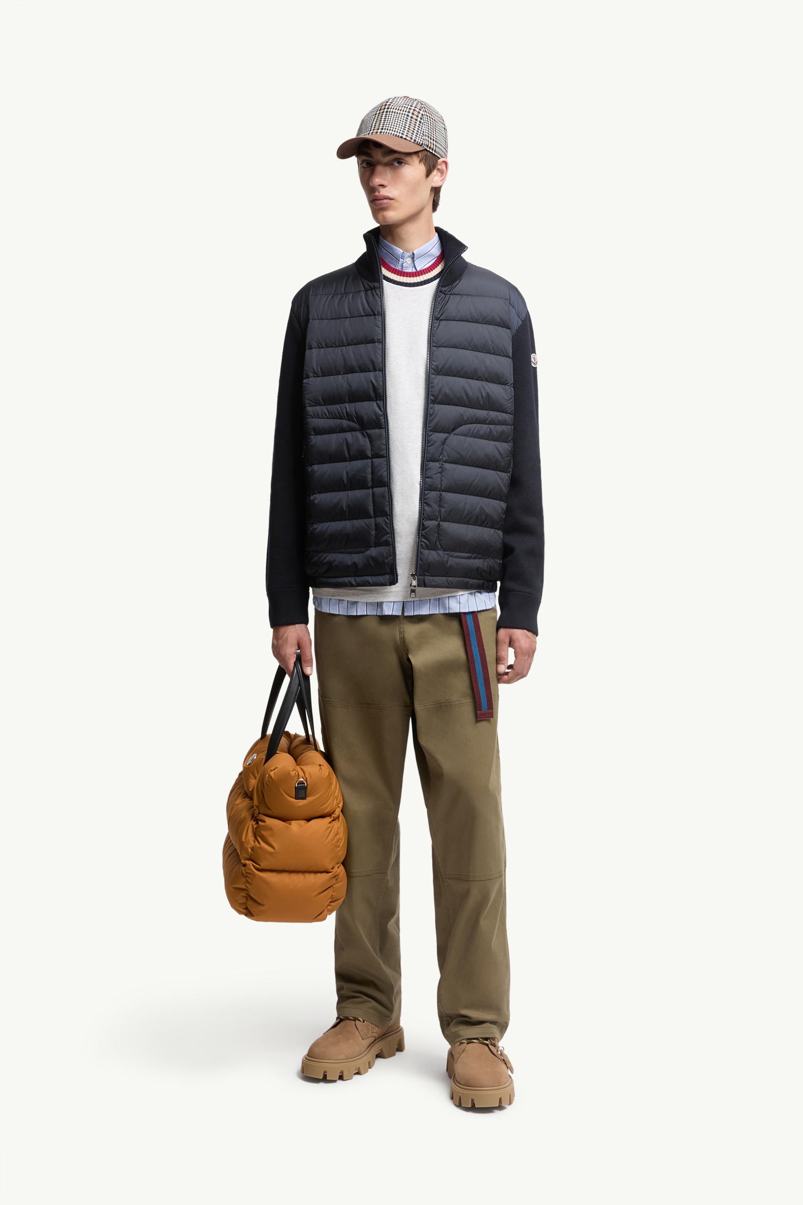 Moncler Padded Zip-Up Cardigan Navy Blue Navy Blue