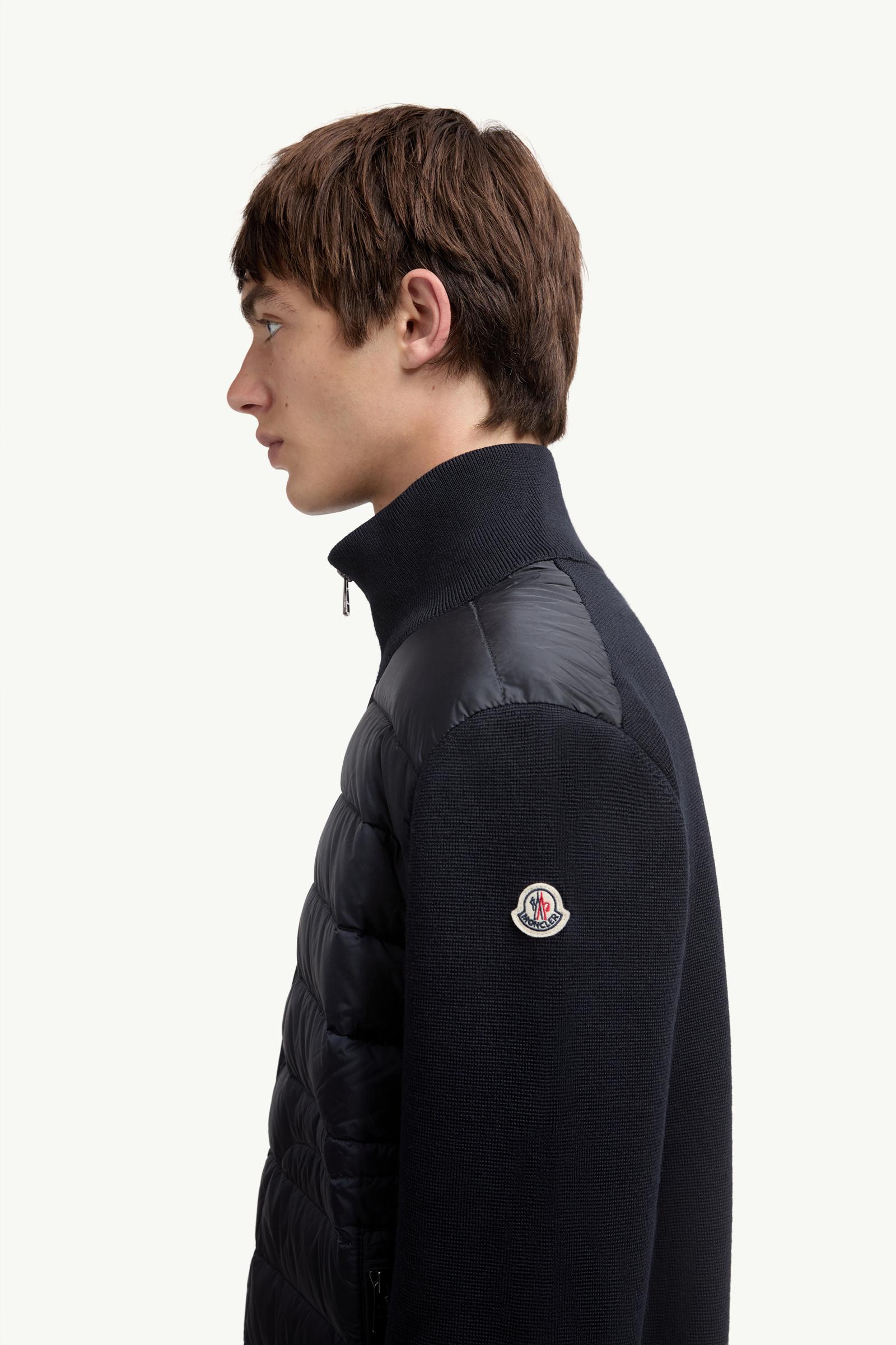 Moncler Padded Zip-Up Cardigan Navy Blue Navy Blue