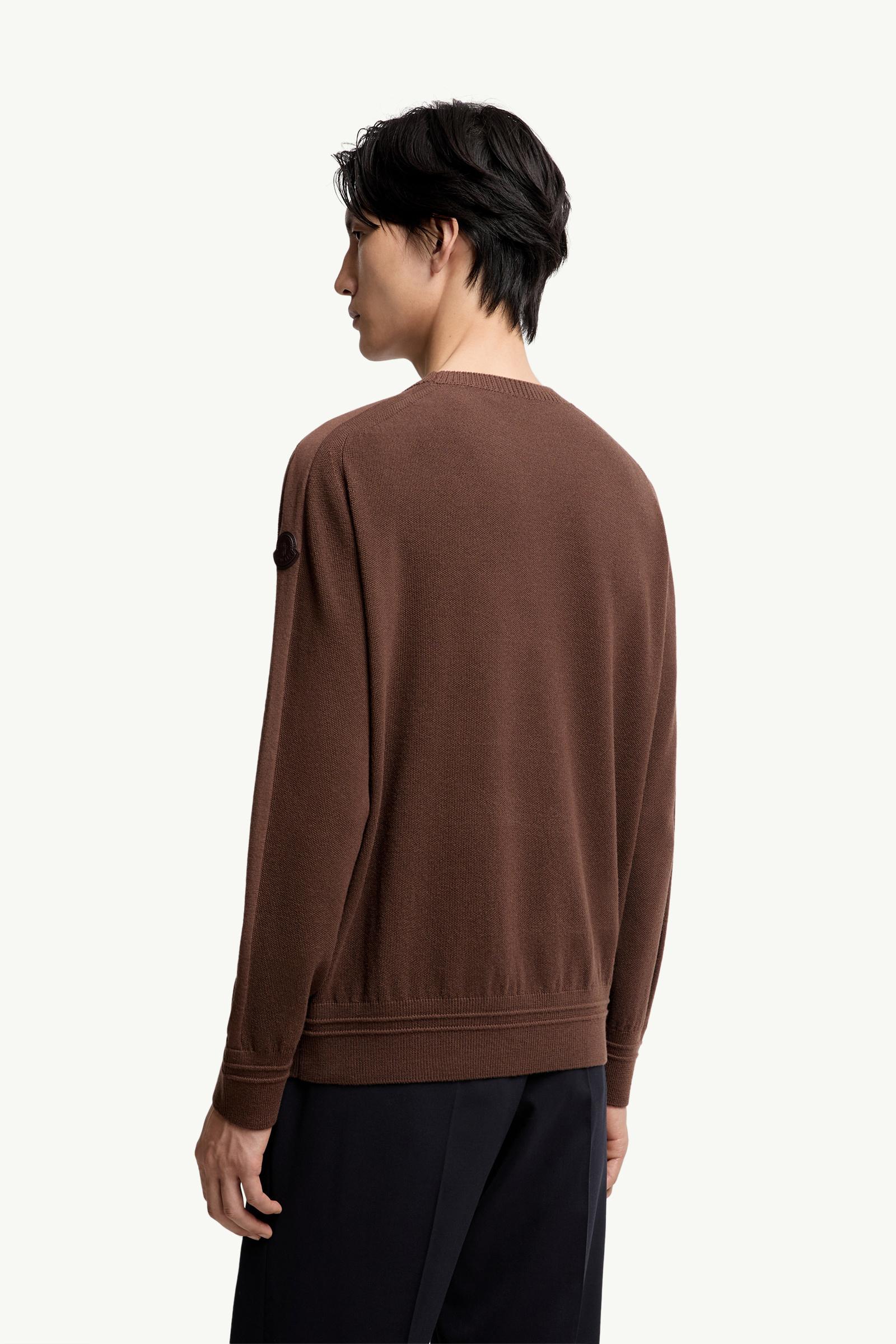 Moncler Wool Sweater Taupe Taupe