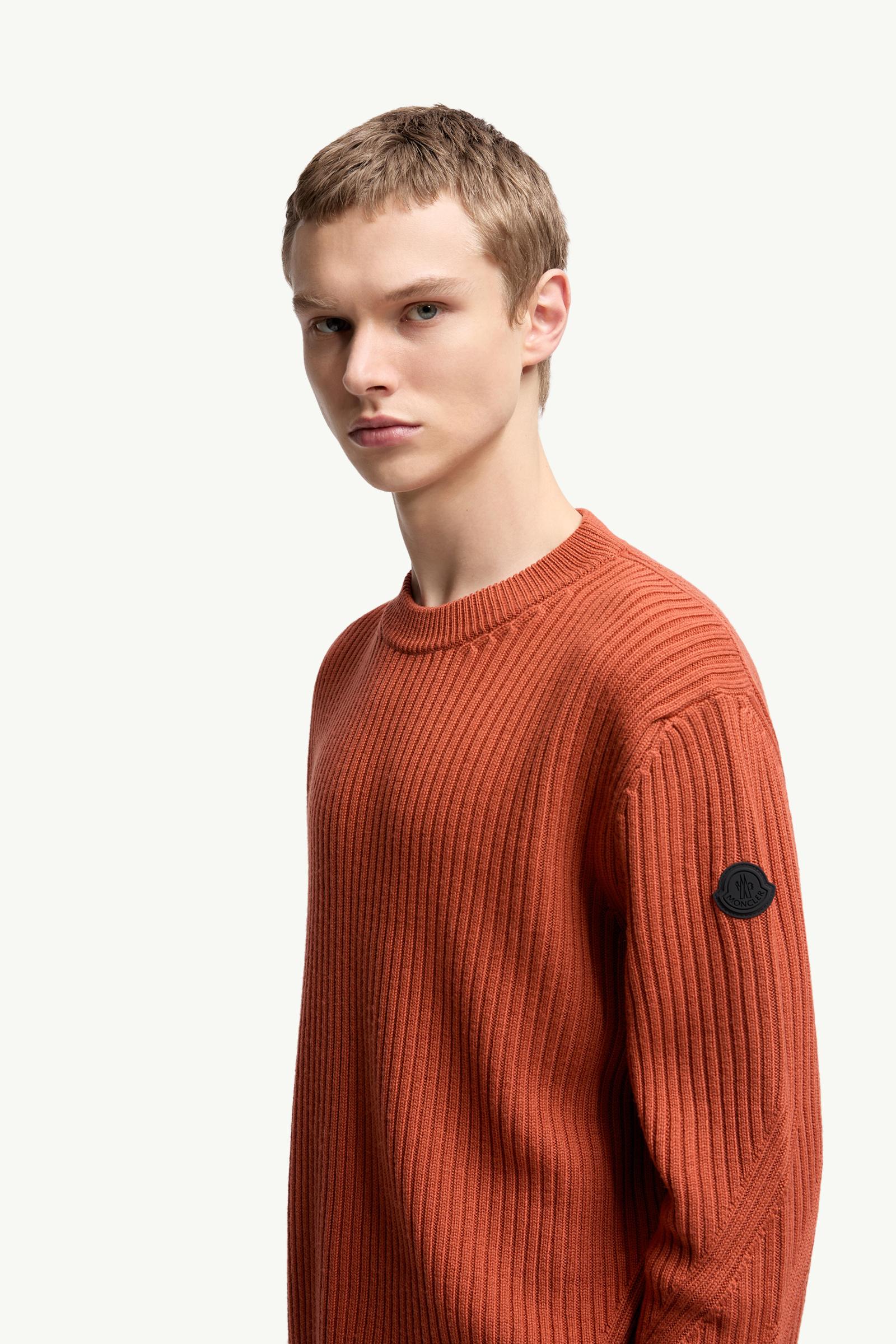 Moncler Wool Sweater Orange Orange