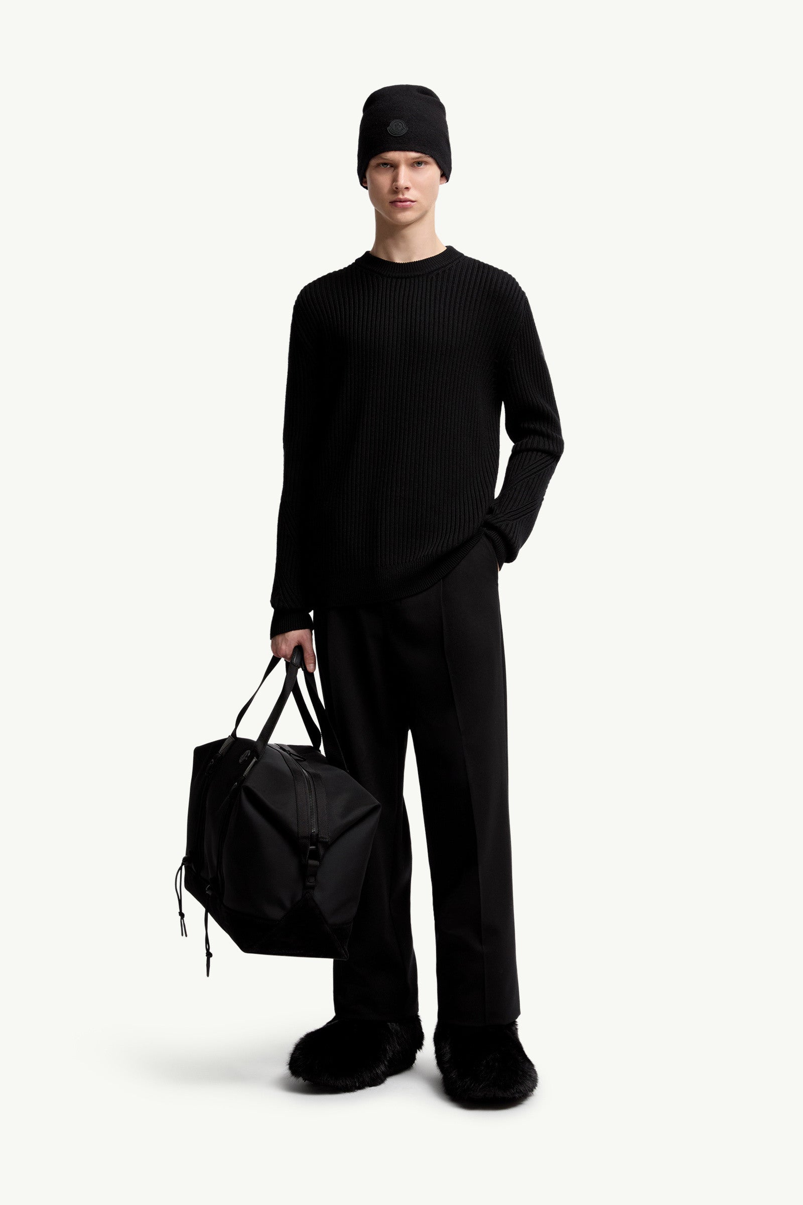 Moncler Wool Sweater Black Black
