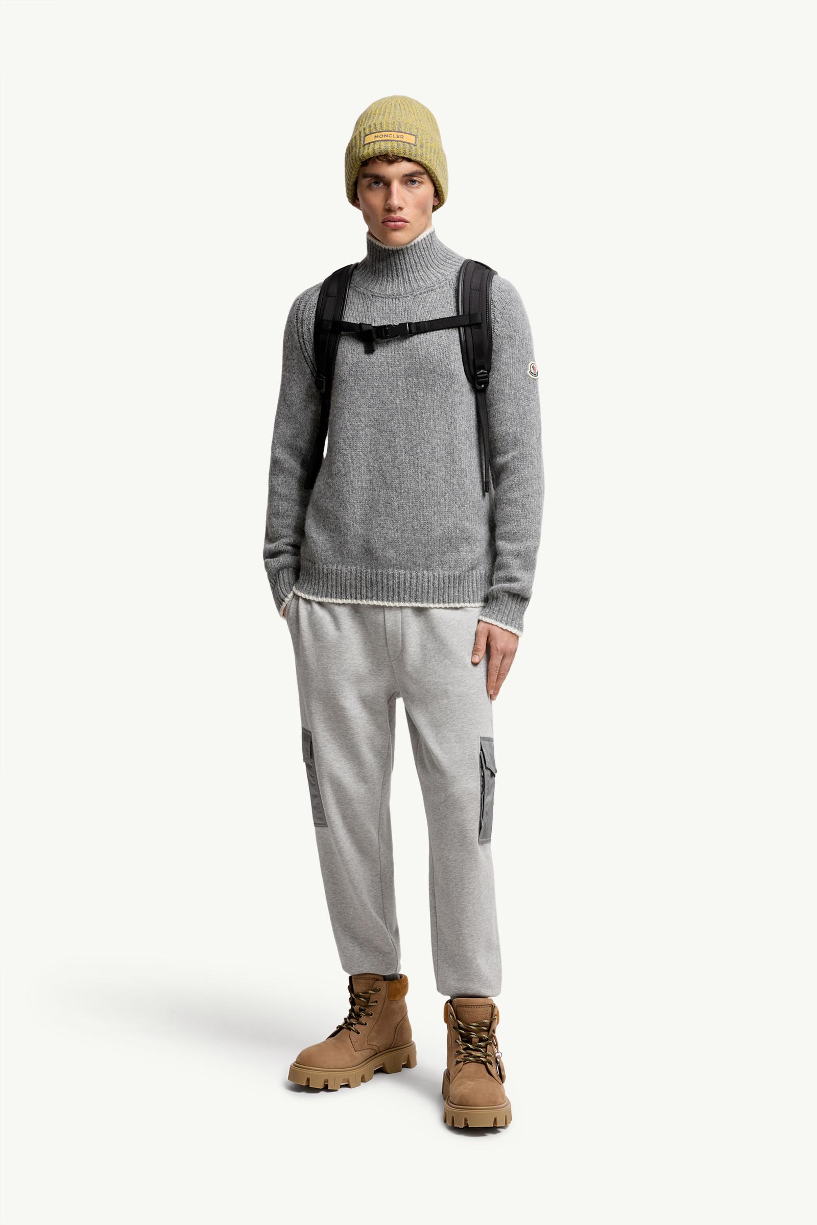 Moncler Alpaca & Wool Blend Turtleneck Sweater Grey Grey