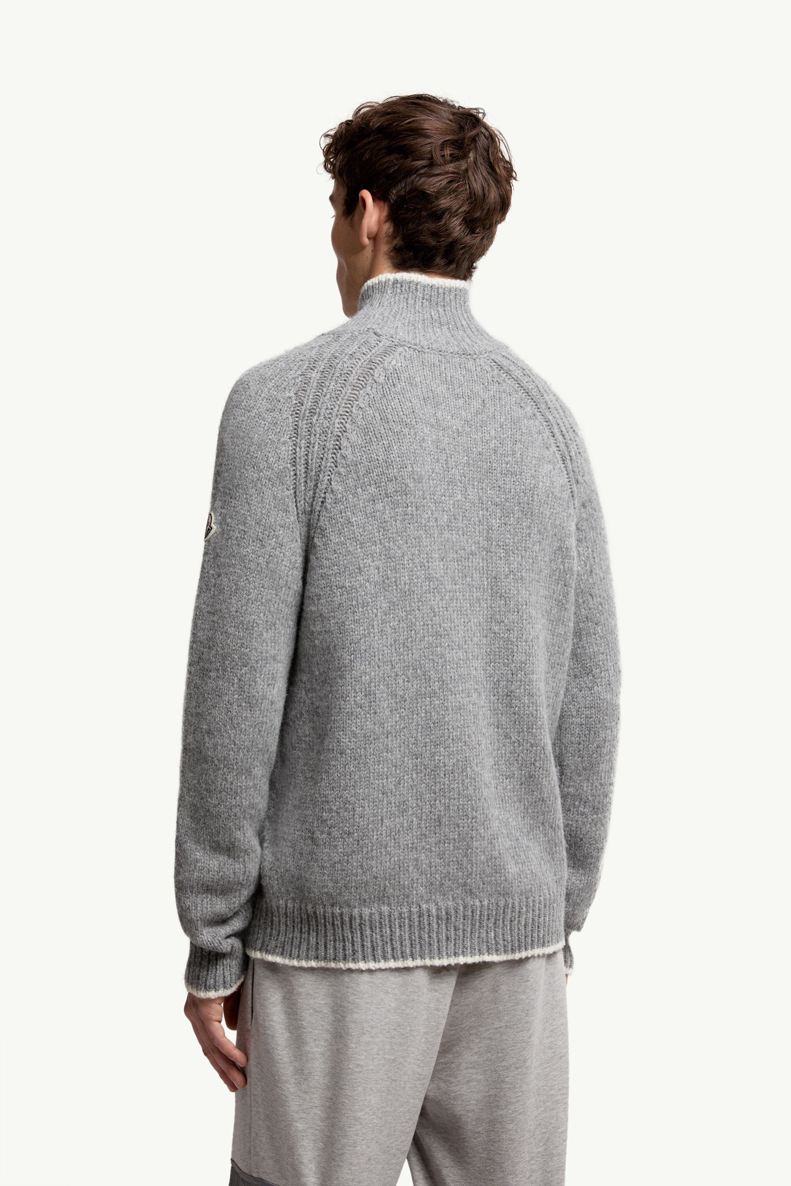 Moncler Alpaca & Wool Blend Turtleneck Sweater Grey Grey