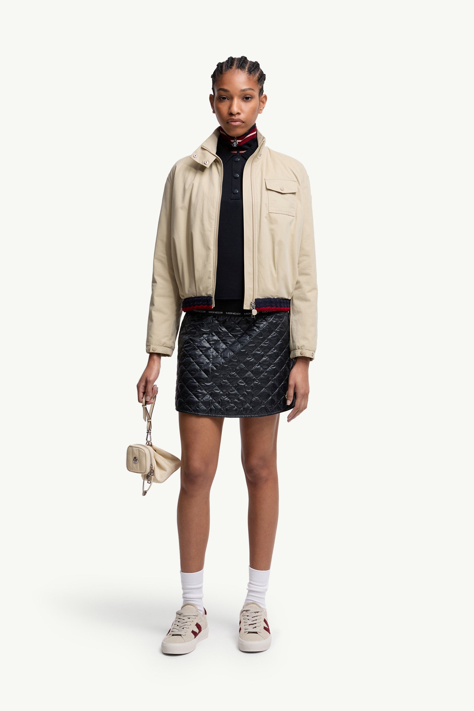 Moncler Diamond-Quilted Mini Skirt Navy Blue Navy Blue