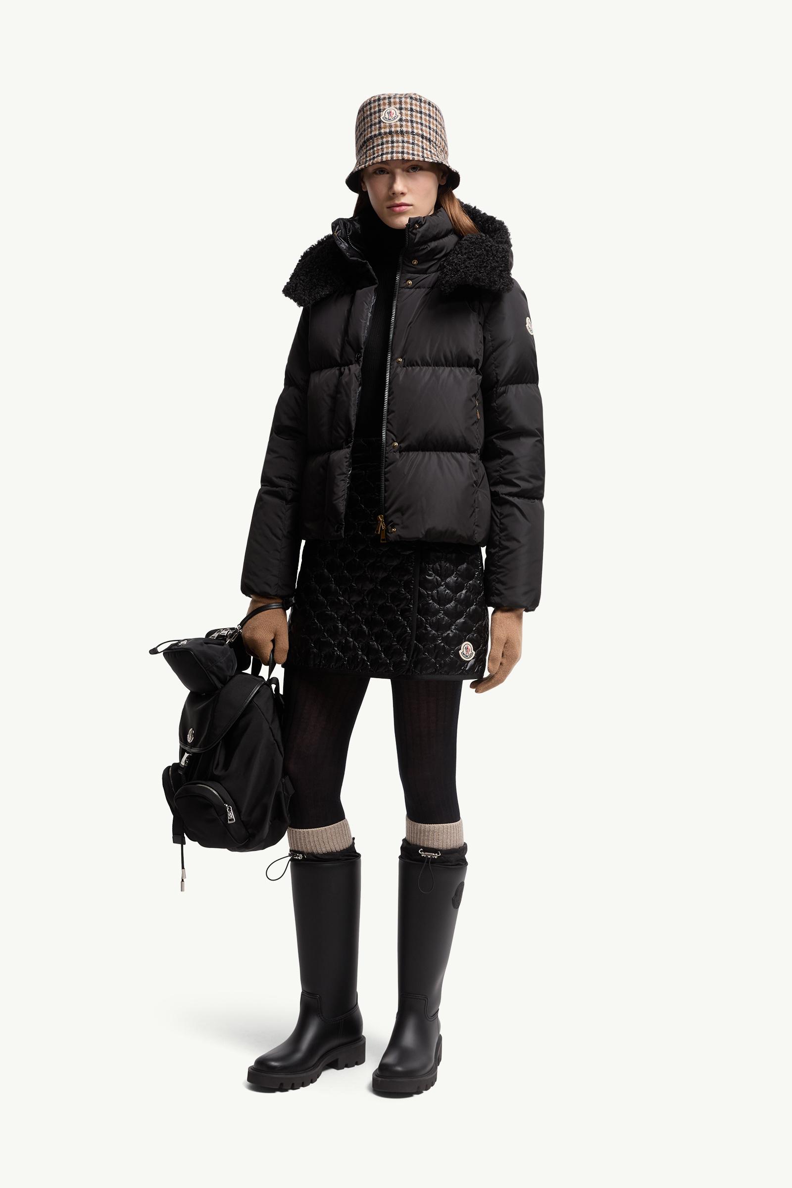 Moncler Square-Quilted Padded Mini Skirt Black Black