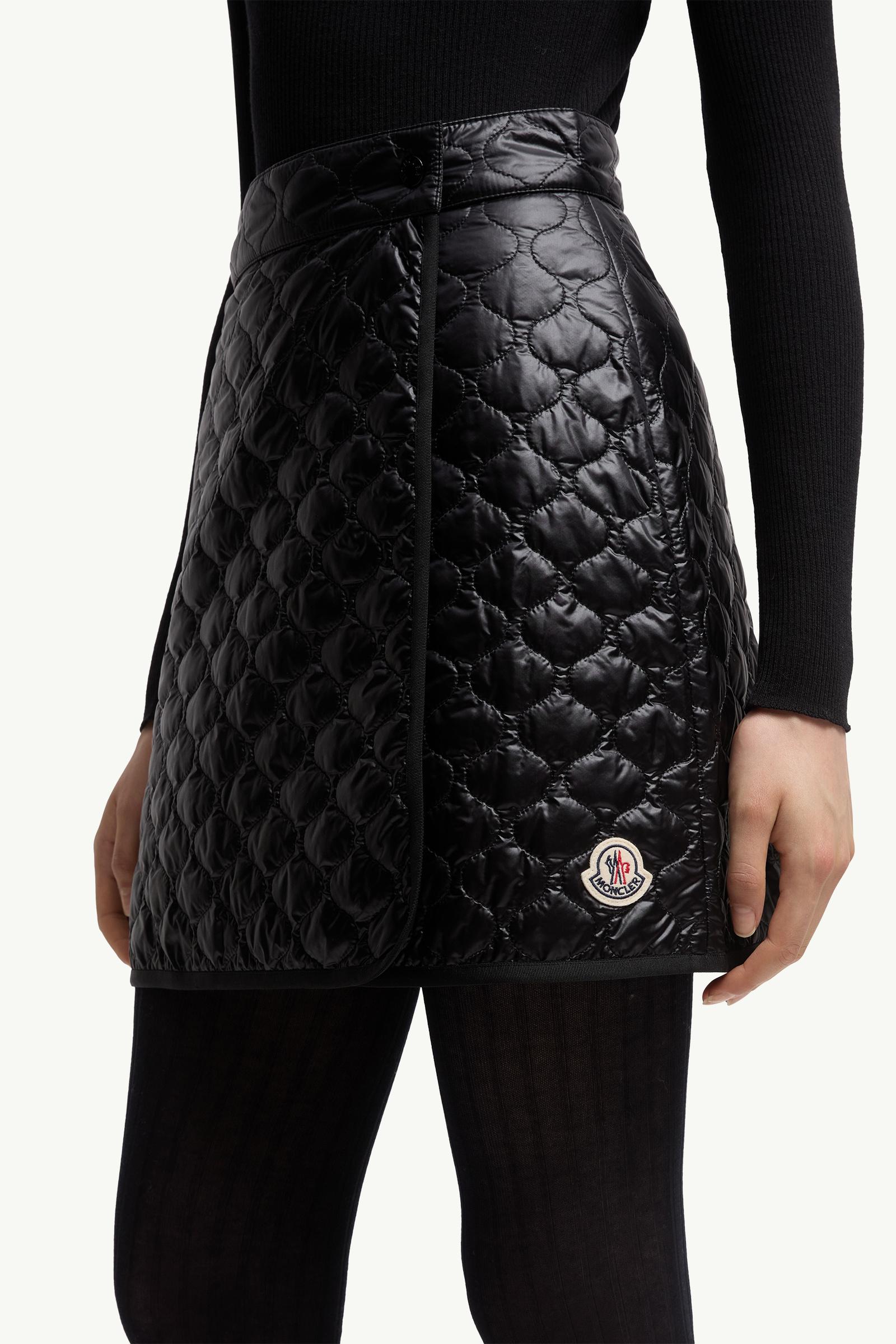 Moncler Square-Quilted Padded Mini Skirt Black Black