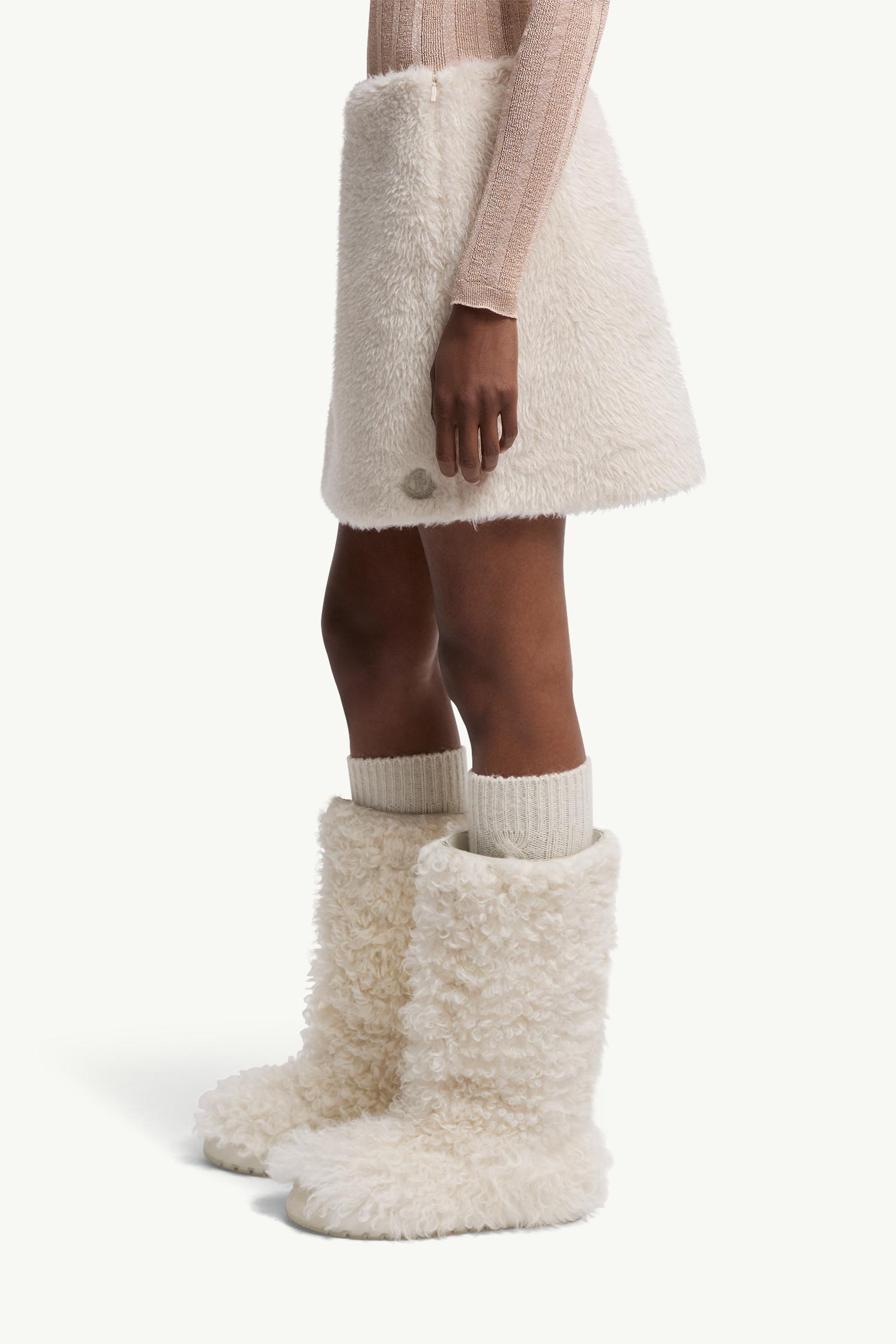 Moncler Teddy Mini Skirt White White