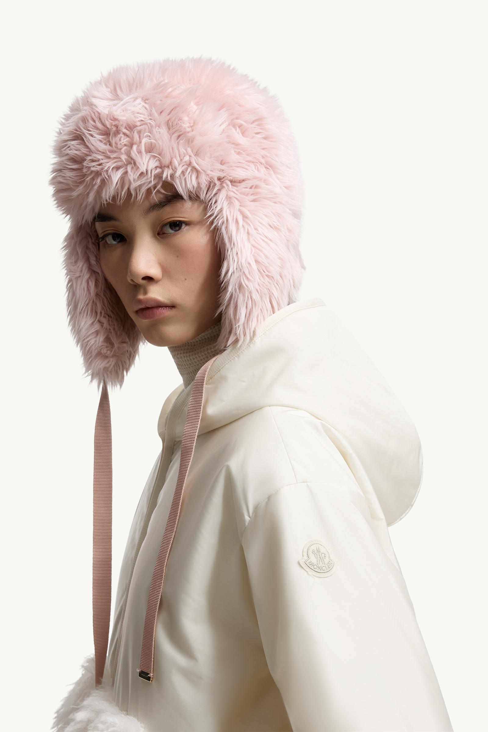 Moncler Teddy-Trimmed Padded Zip-Up Hoodie White White