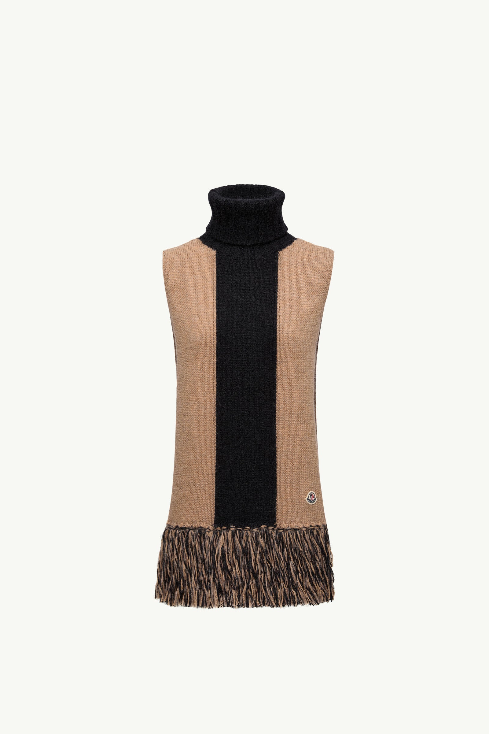 Moncler Wool, Cashmere & Mohair Poncho Beige Beige