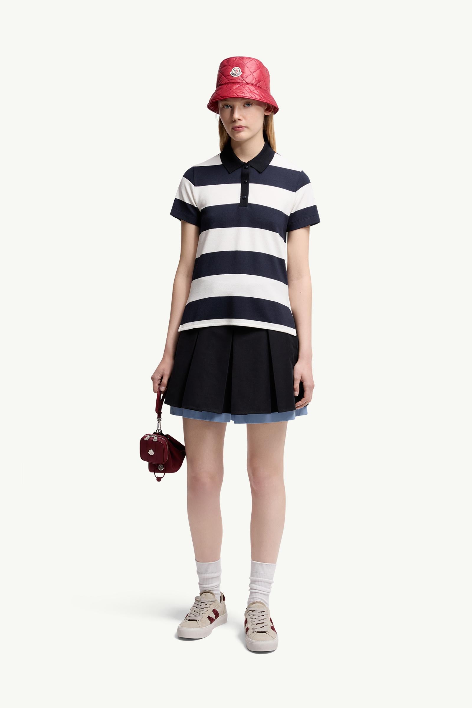 Moncler Striped Polo Shirt White & Blue White & Blue