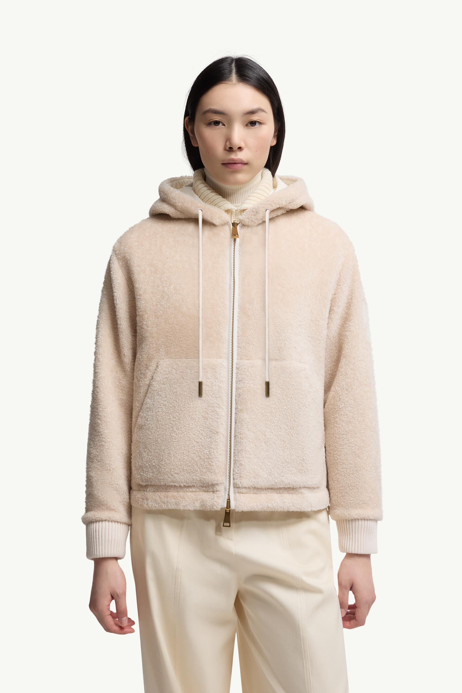 Moncler Reversible Padded Hoodie White & Pink White & Pink