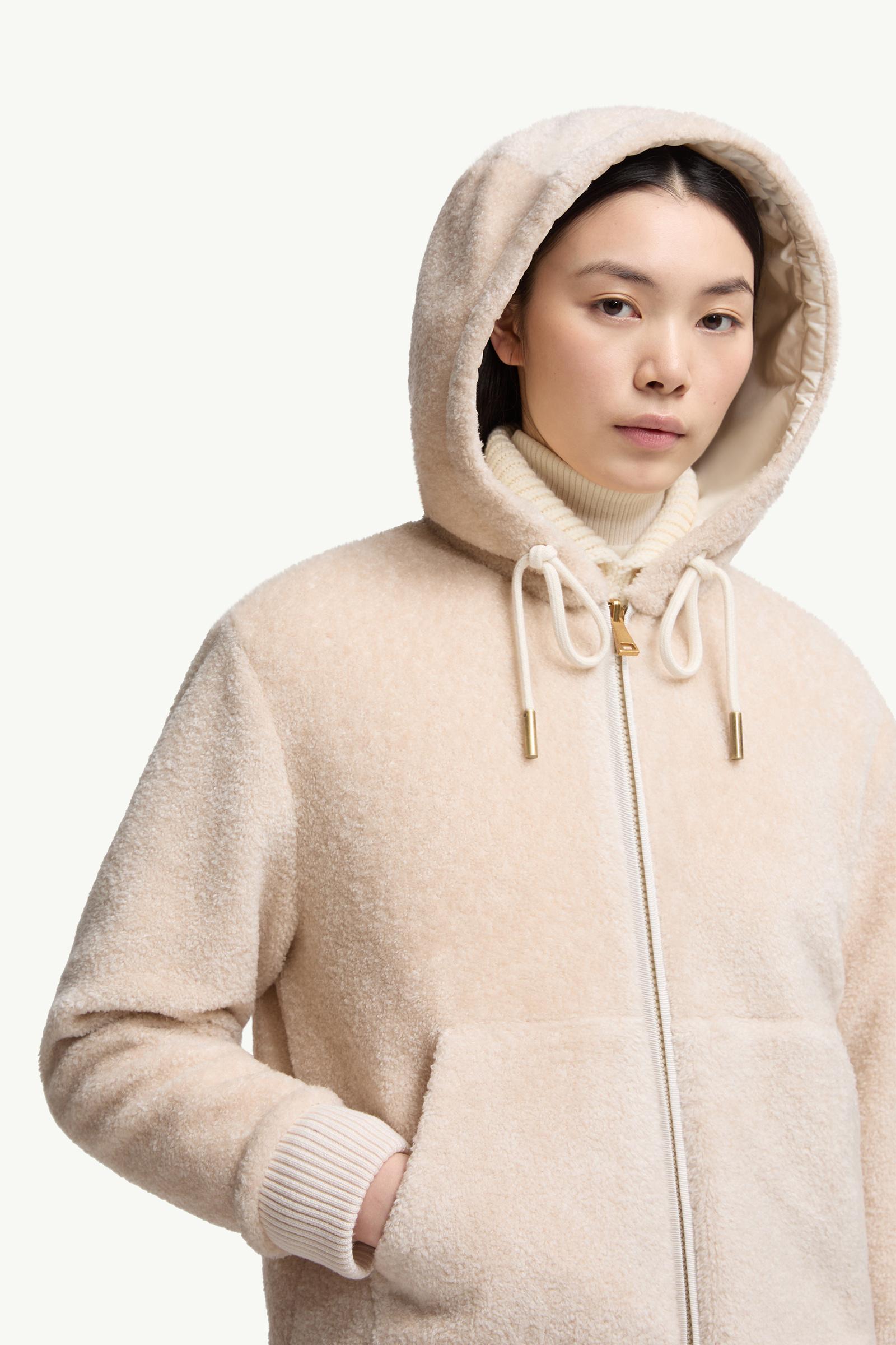 Moncler Reversible Padded Hoodie White & Pink White & Pink