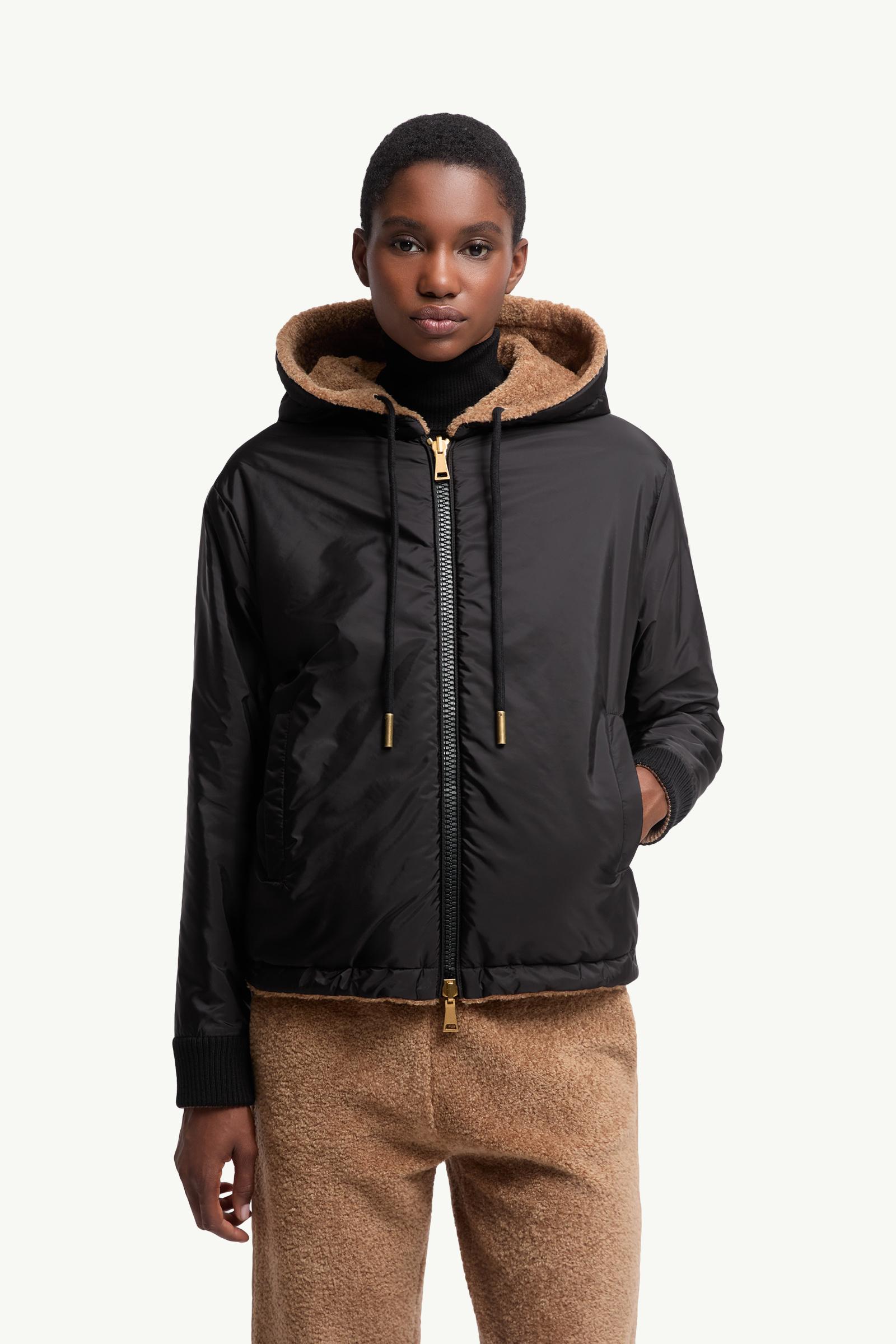 Moncler Reversible Padded Hoodie Brown & Black Brown & Black