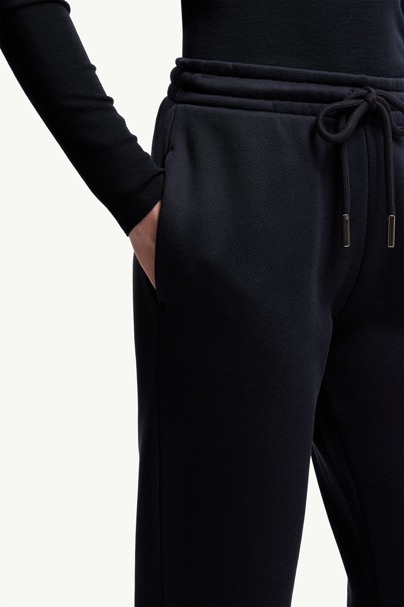 Moncler Logo Patch Cotton Sweatpants Navy Blue Navy Blue