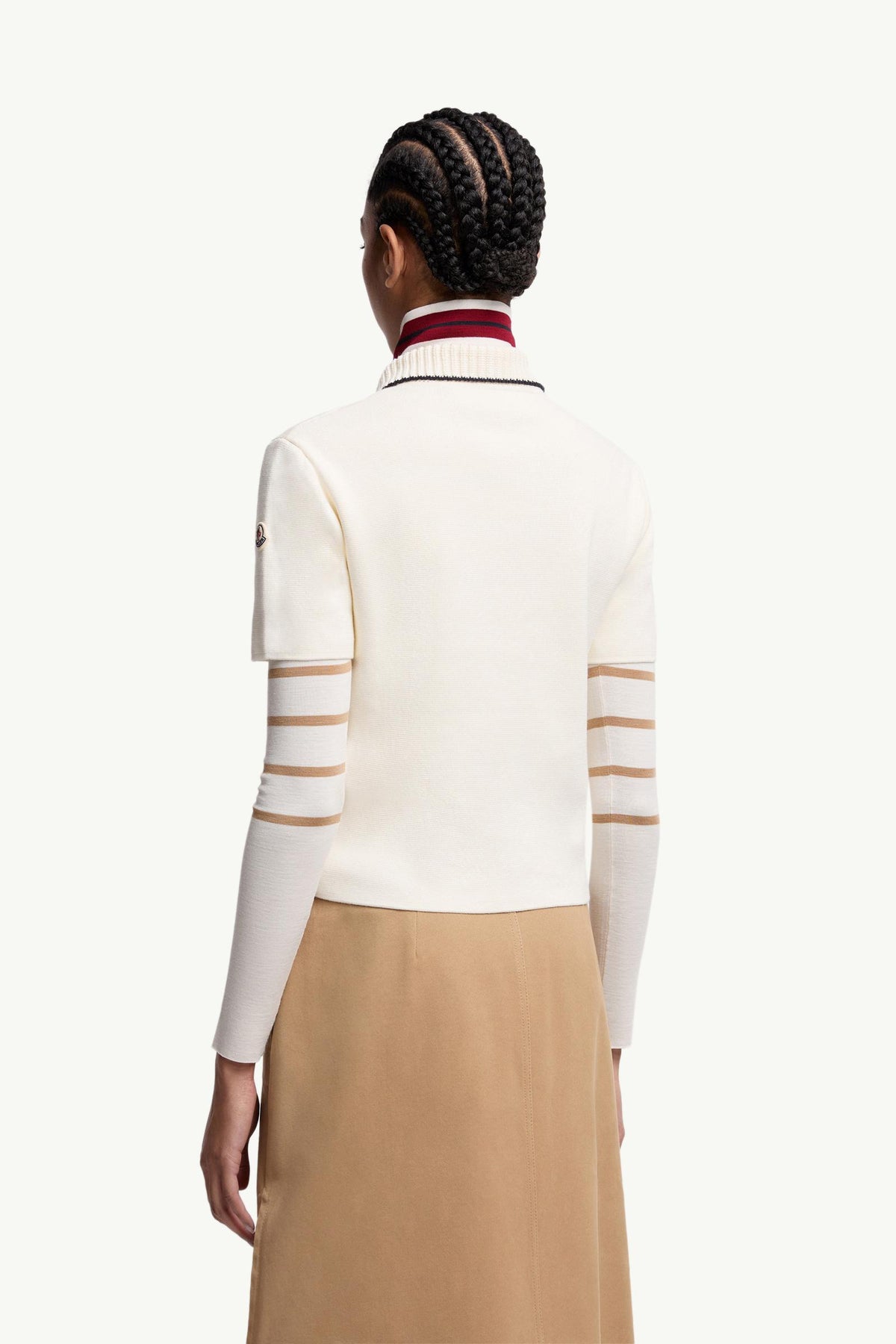 Moncler Knit Cotton Polo Shirt White White