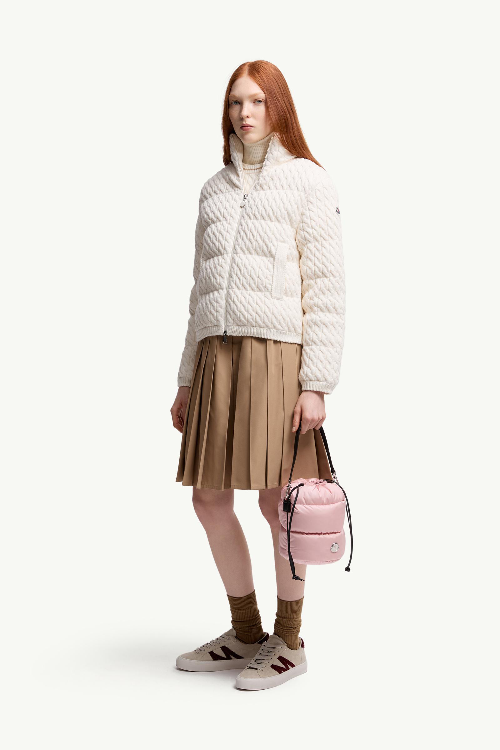 Moncler Padded Wool & Cotton Zip-Up Cardigan White White